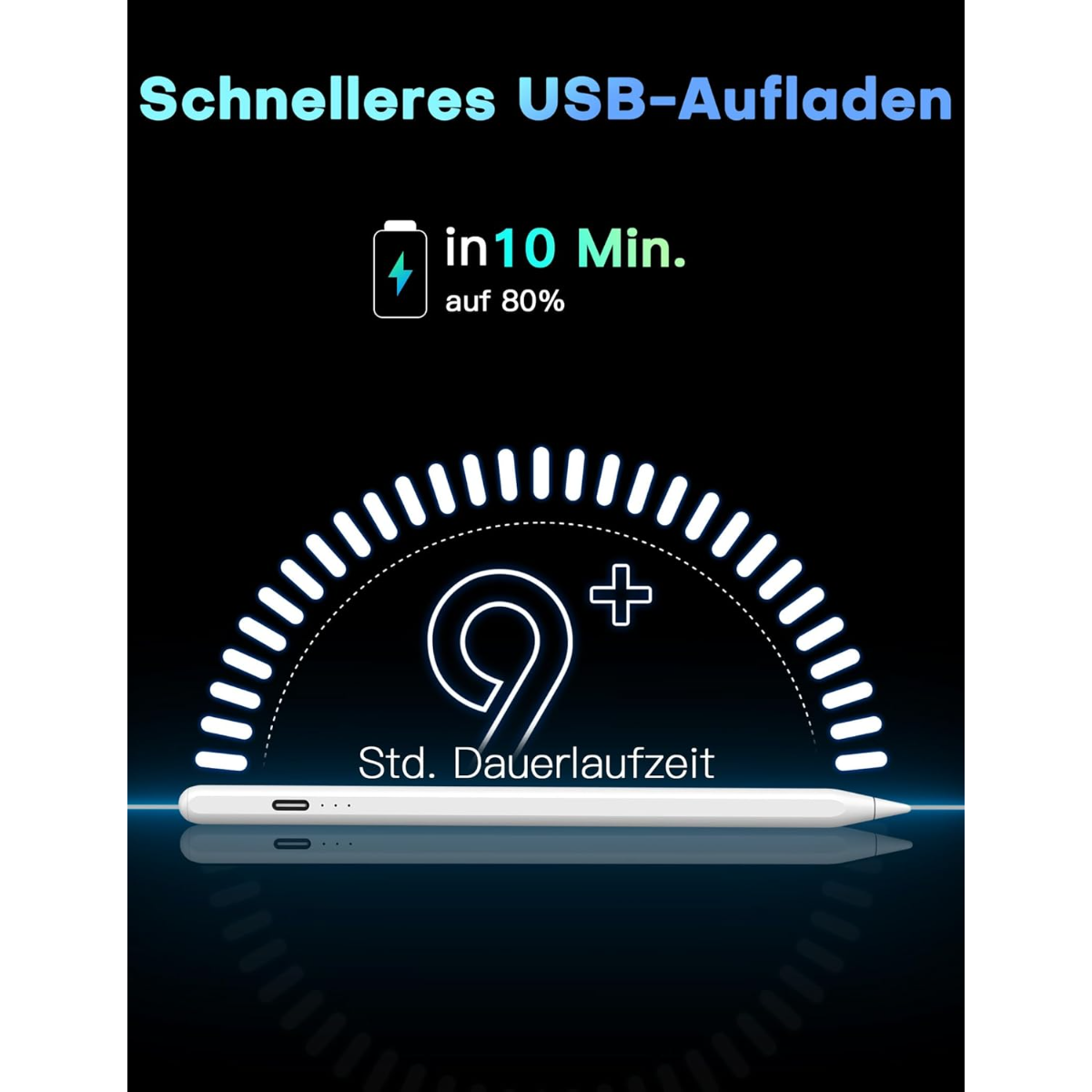 Carga rápida USB: 80% en 10 min con 9 horas de uso.