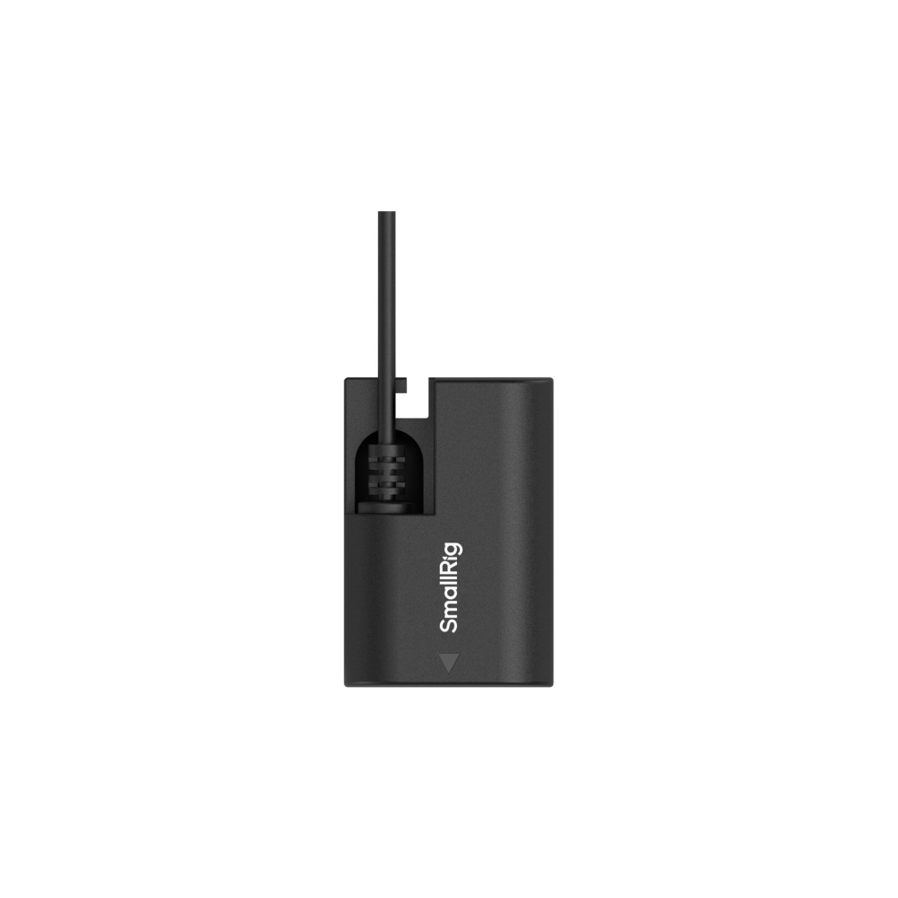 Zwarte dummy batterij met kabel en SmallRig logo.