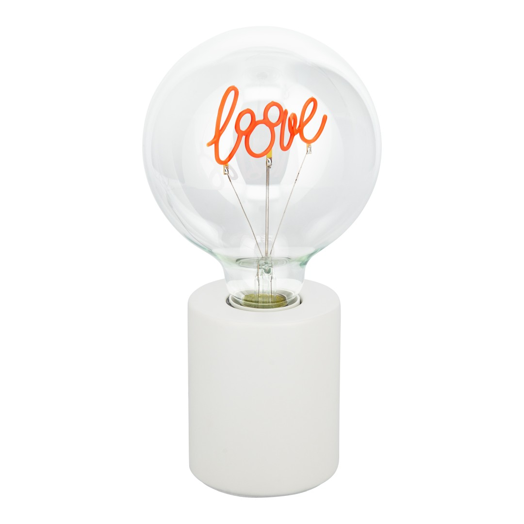 Una lampadina con la parola 
