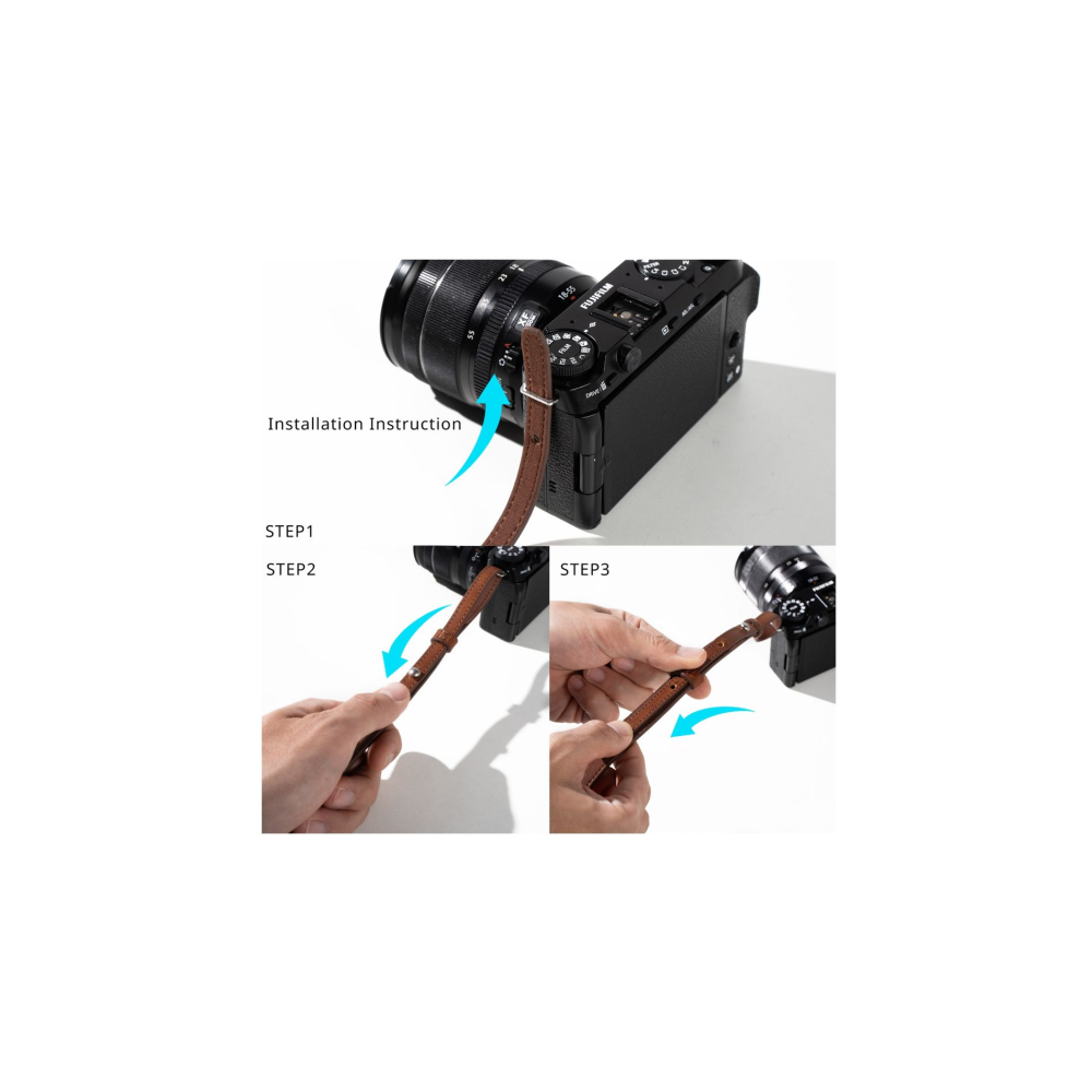 Installatiegids camerariem: Stappen 1-3.