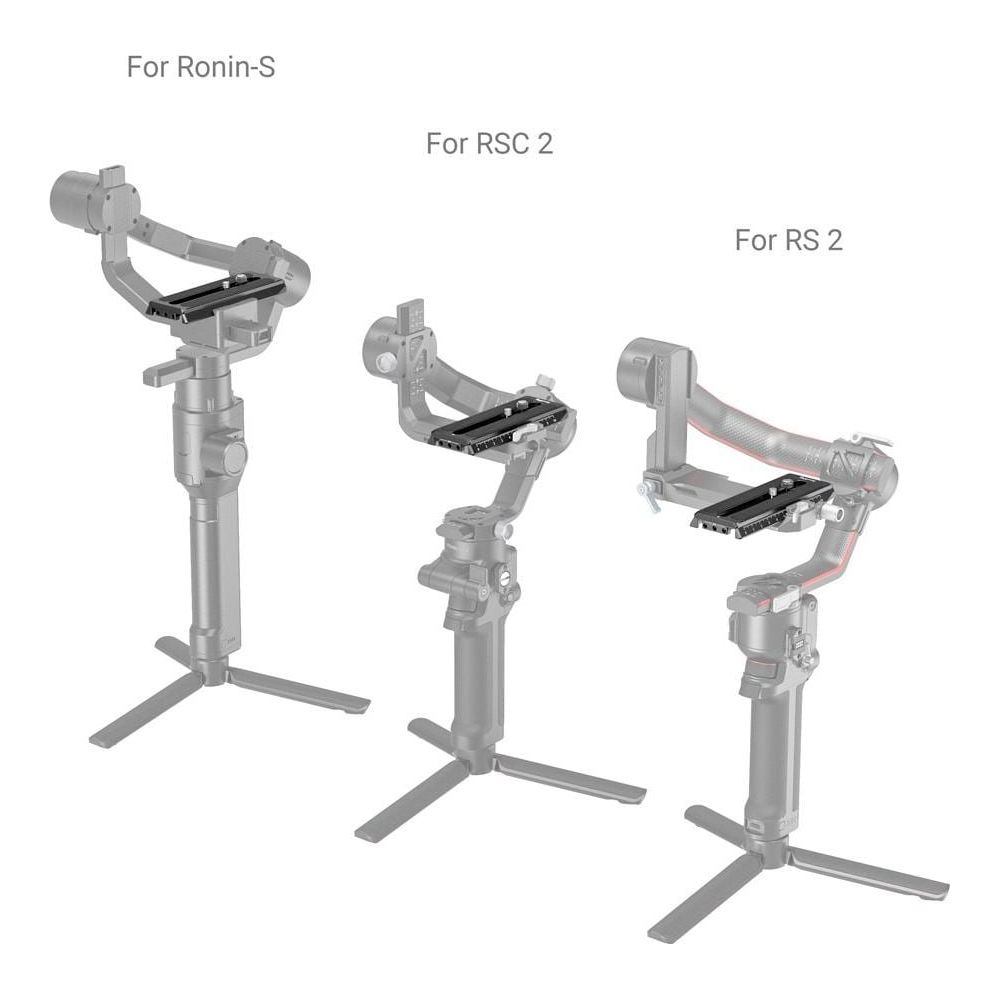 Trois stabilisateurs de caméra pour Ronin-S, RSC 2 et RS 2, sur trépieds.