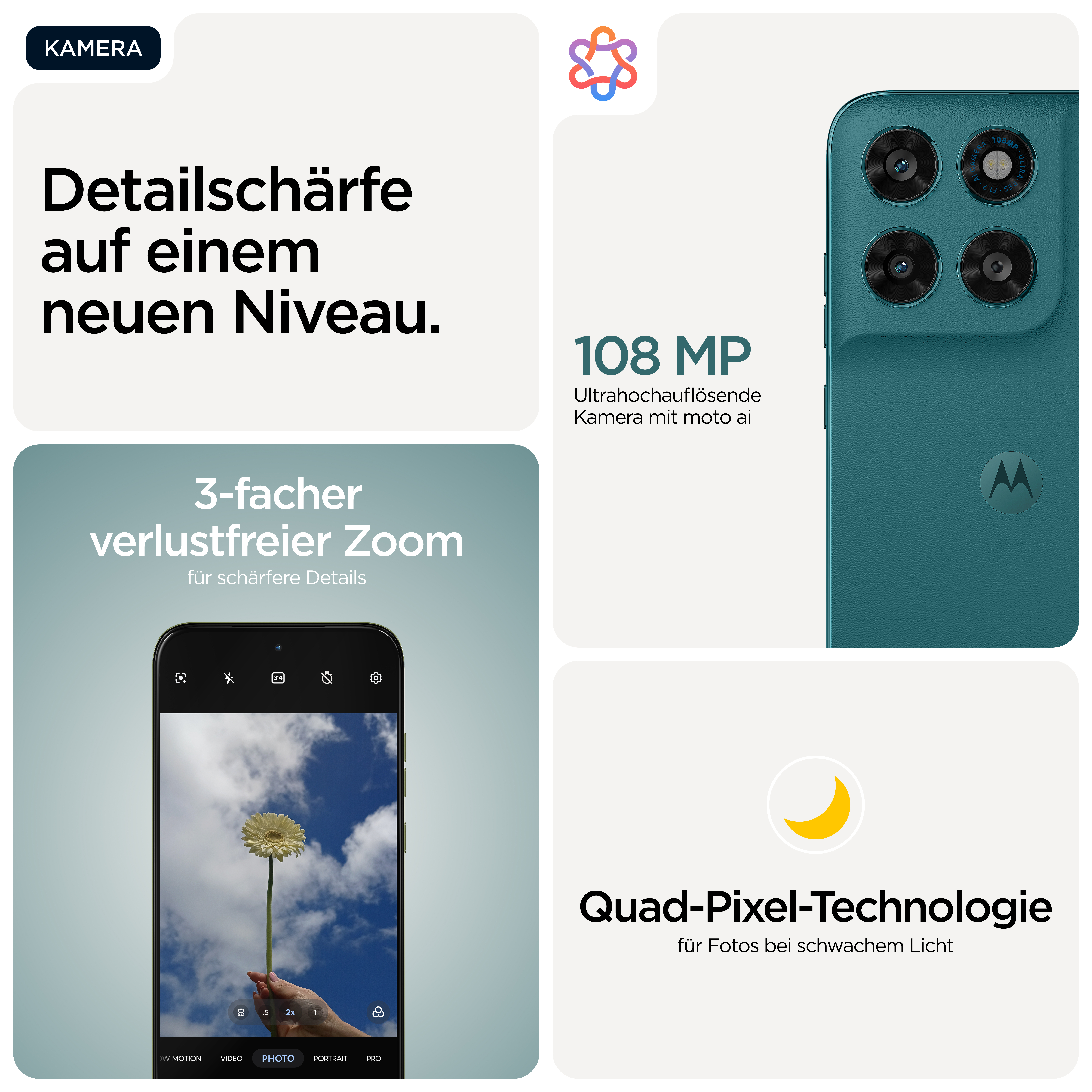 Smartfon z aparatem 108 MP, zoomem 3x i technologią Quad-Pixel.