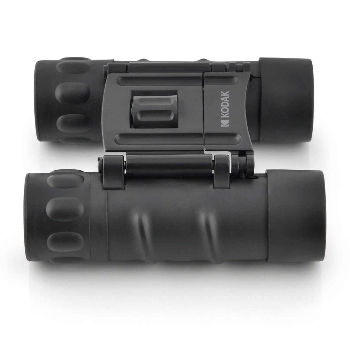 Binocolo Kodak nero su sfondo bianco.