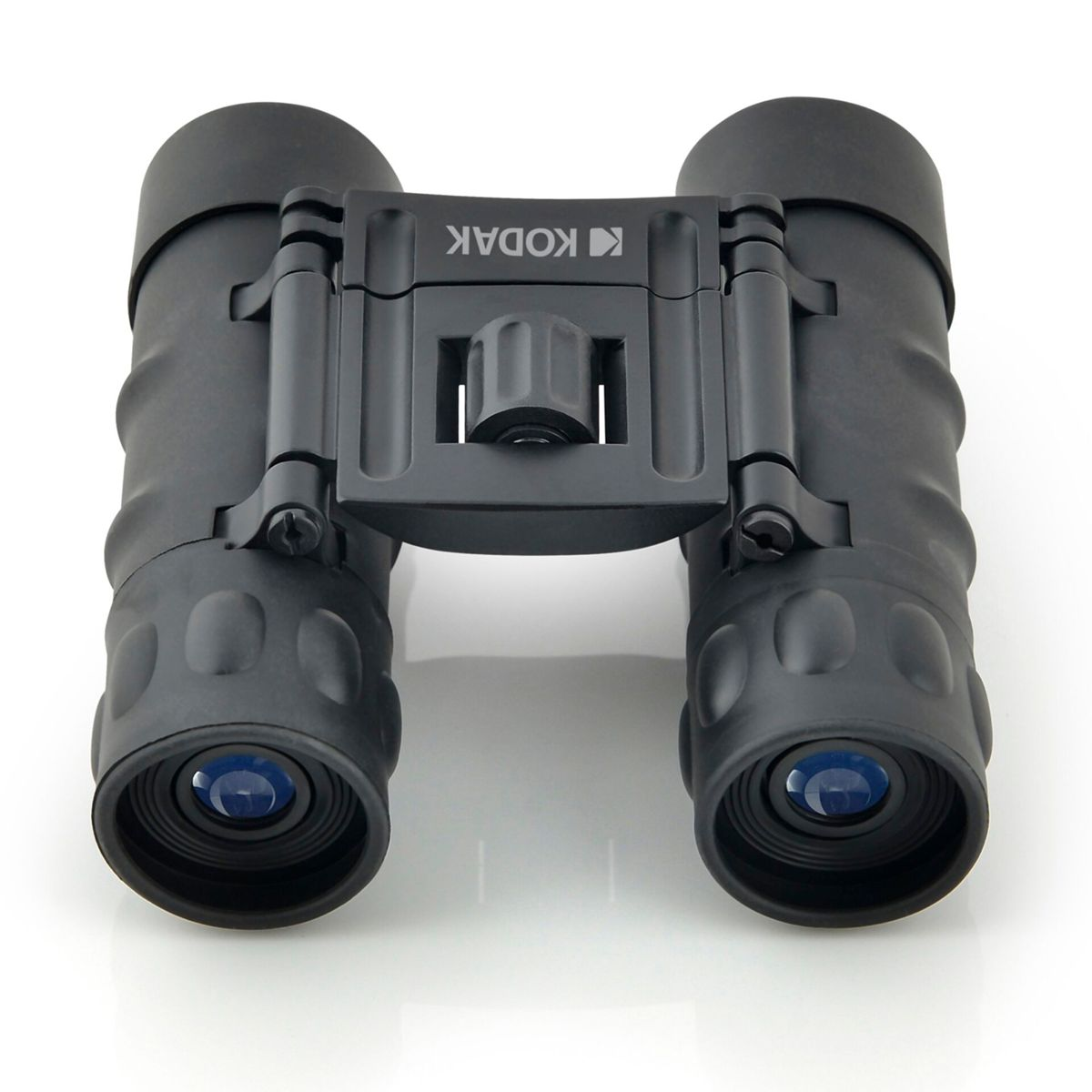 Binocolo nero marca Kodak con rotella di messa a fuoco e lenti blu.