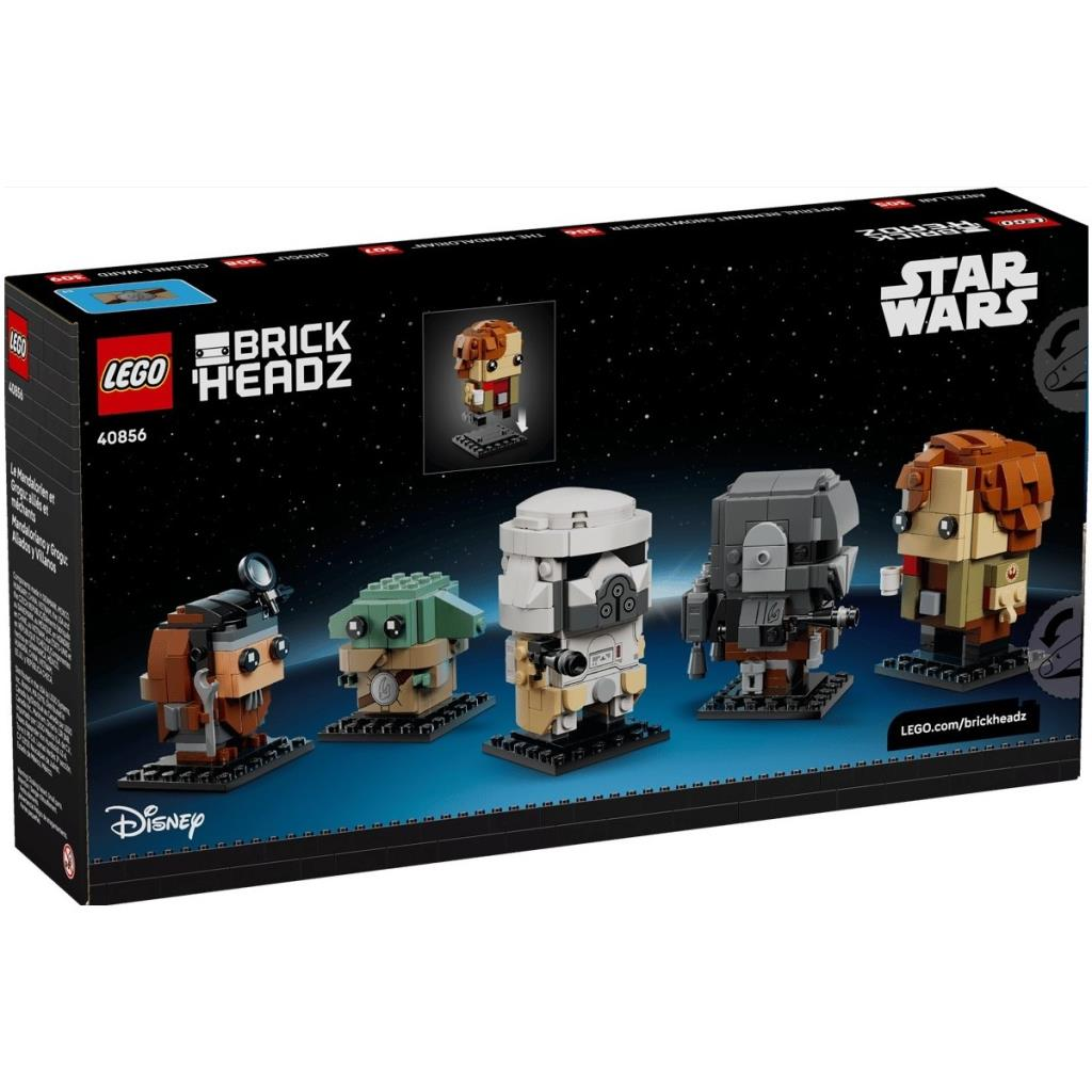 5 figürlü LEGO Star Wars BrickHeadz seti: Mandalorian, Grogu, Fırtına Birliği, Keşif Birliği, Subay.
