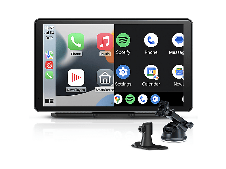 CarMe CarPlay Scherm 7 Inch - Draadloze Apple CarPlay & Android Auto - Touchscreen Navigatie Wereldwijd