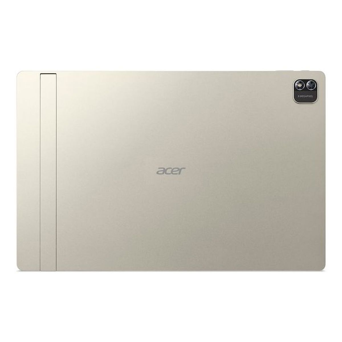Rückseite eines silbernen Acer Tablets mit zwei Kameras oben rechts.