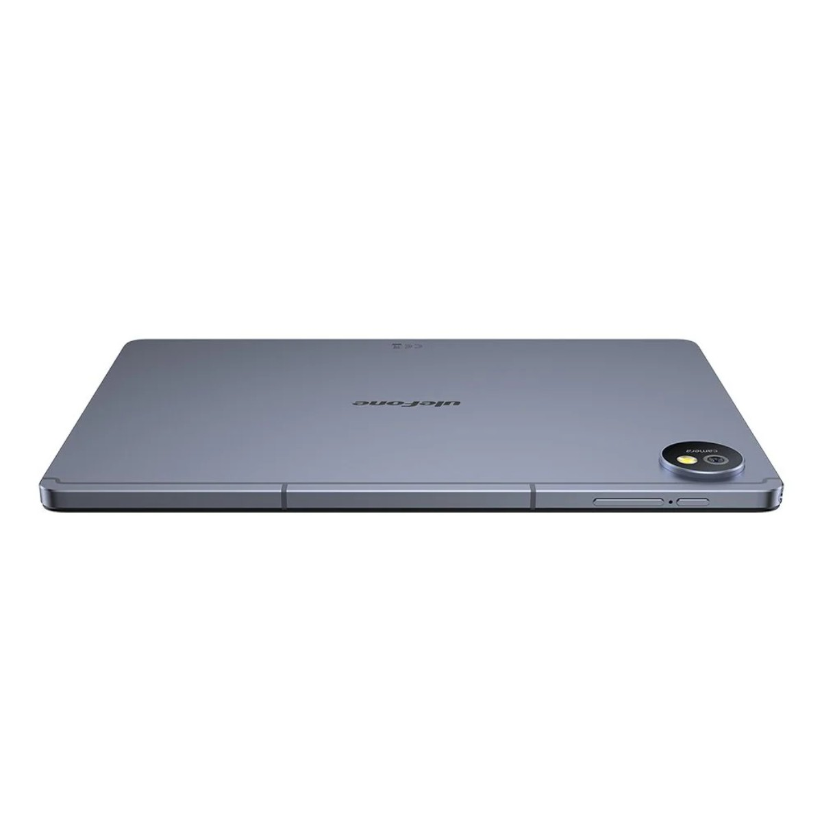 Retro di un tablet grigio con modulo fotocamera e logo Ulefone.