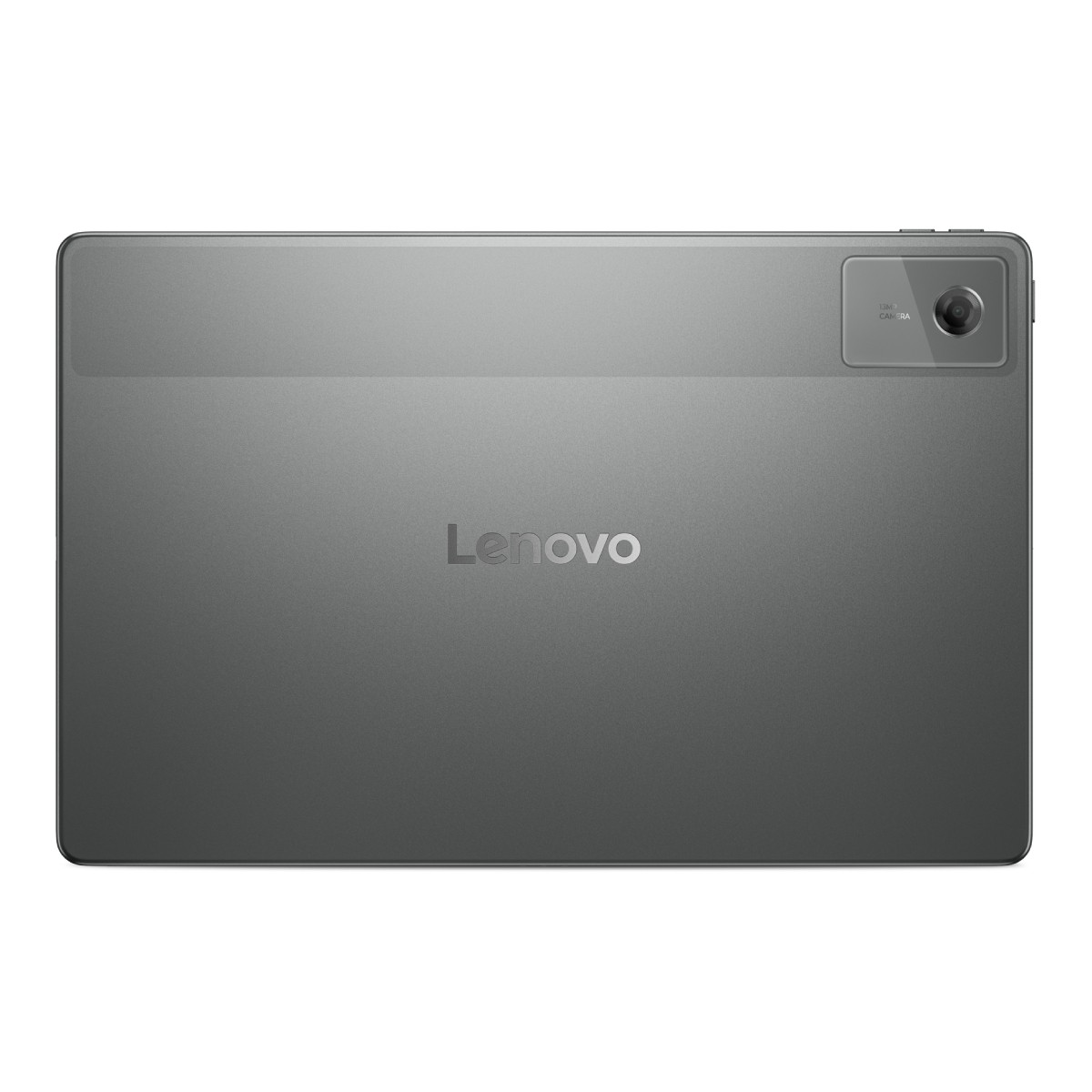 Retro di un tablet Lenovo grigio con fotocamera da 13MP.
