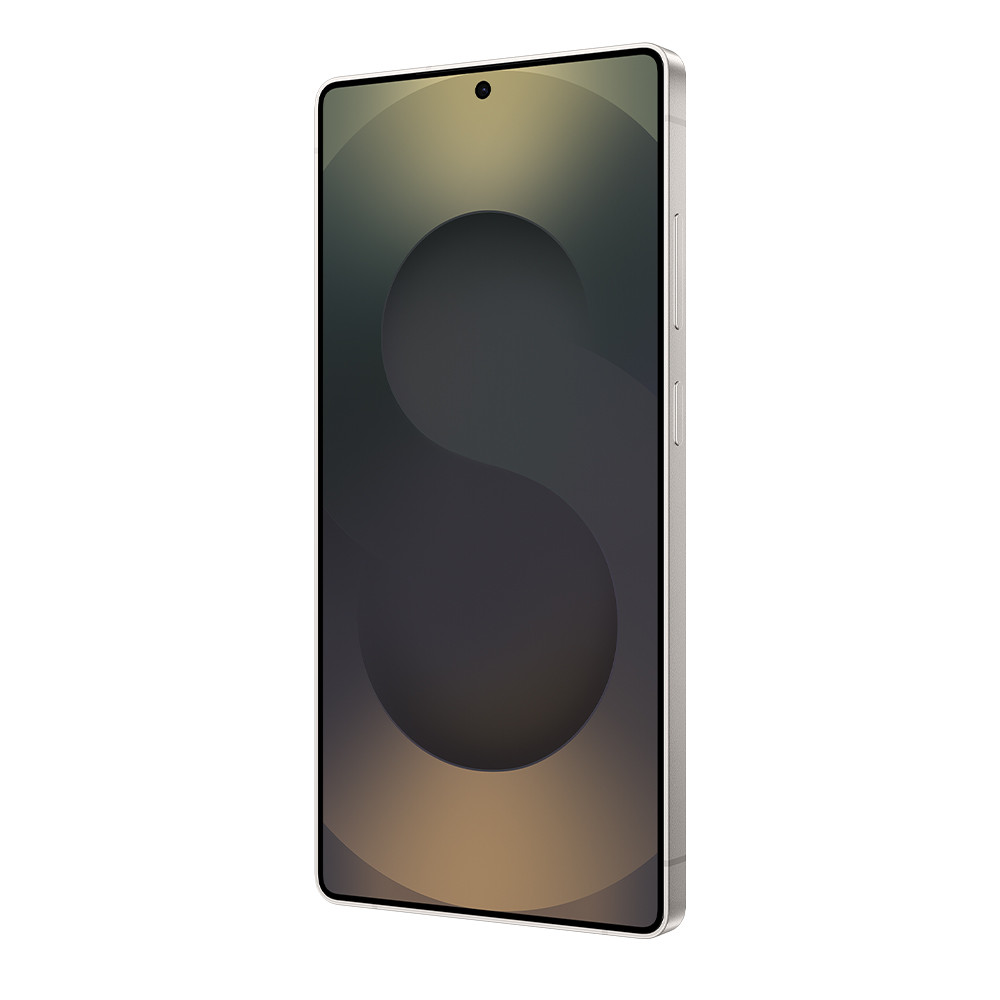 Uno smartphone elegante con una "S" stilizzata sul display.
