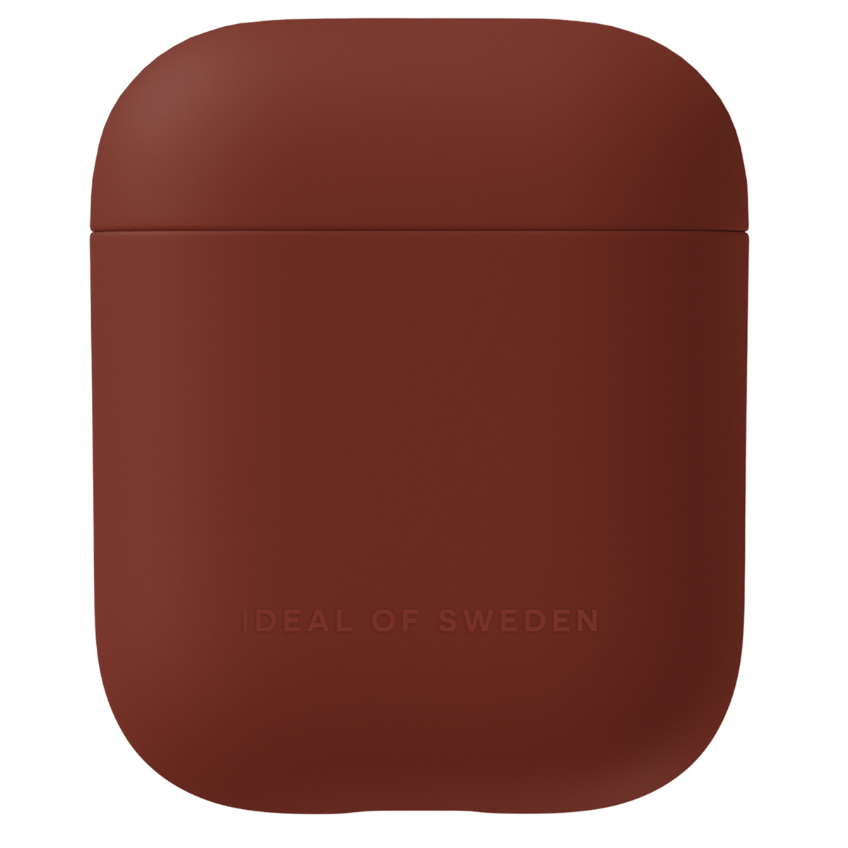 Eine braune Hülle für Kopfhörer mit dem Logo 'IDEAL OF SWEDEN'.