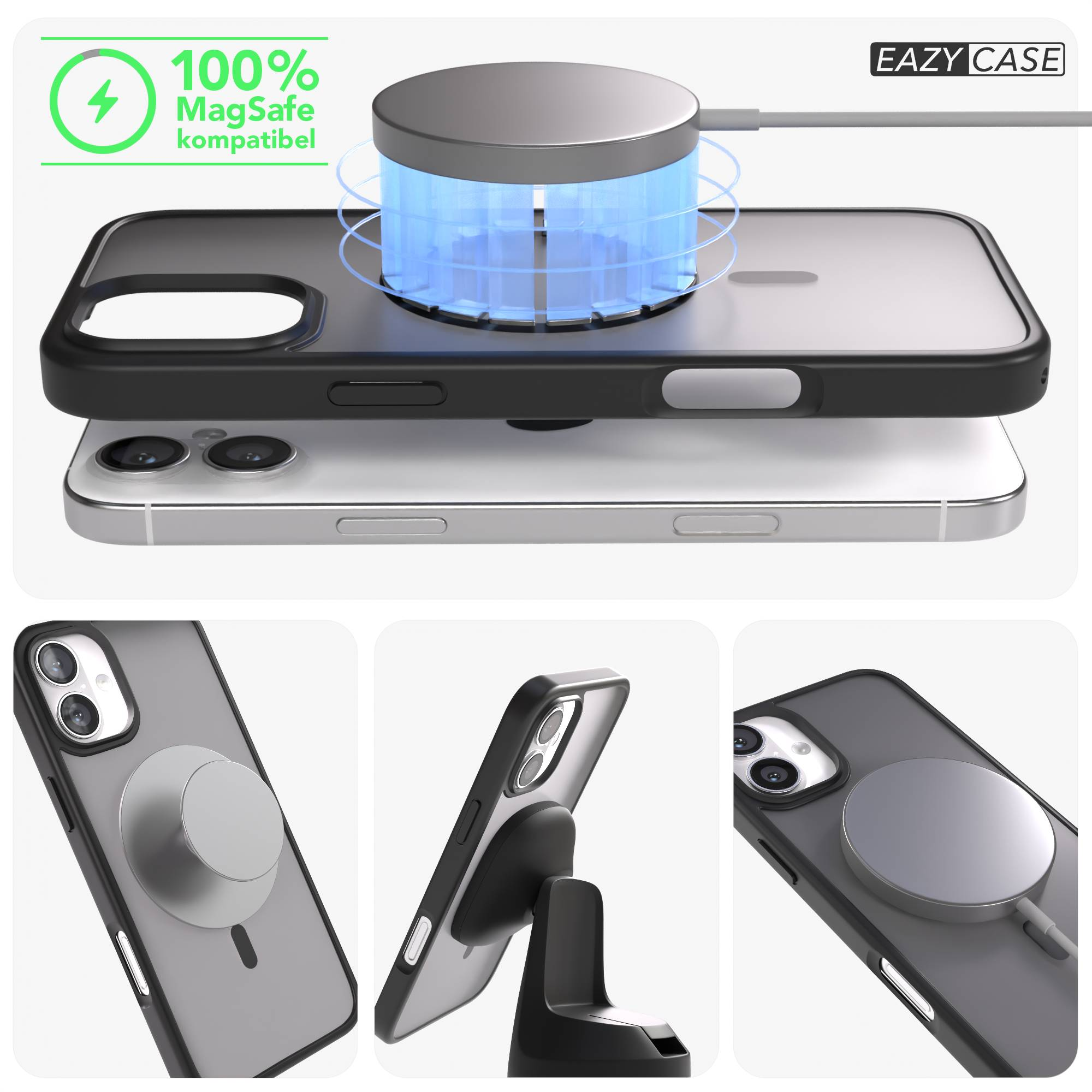 MagSafe-kompatibles iPhone-Case mit Ladefunktion und Zubehör.