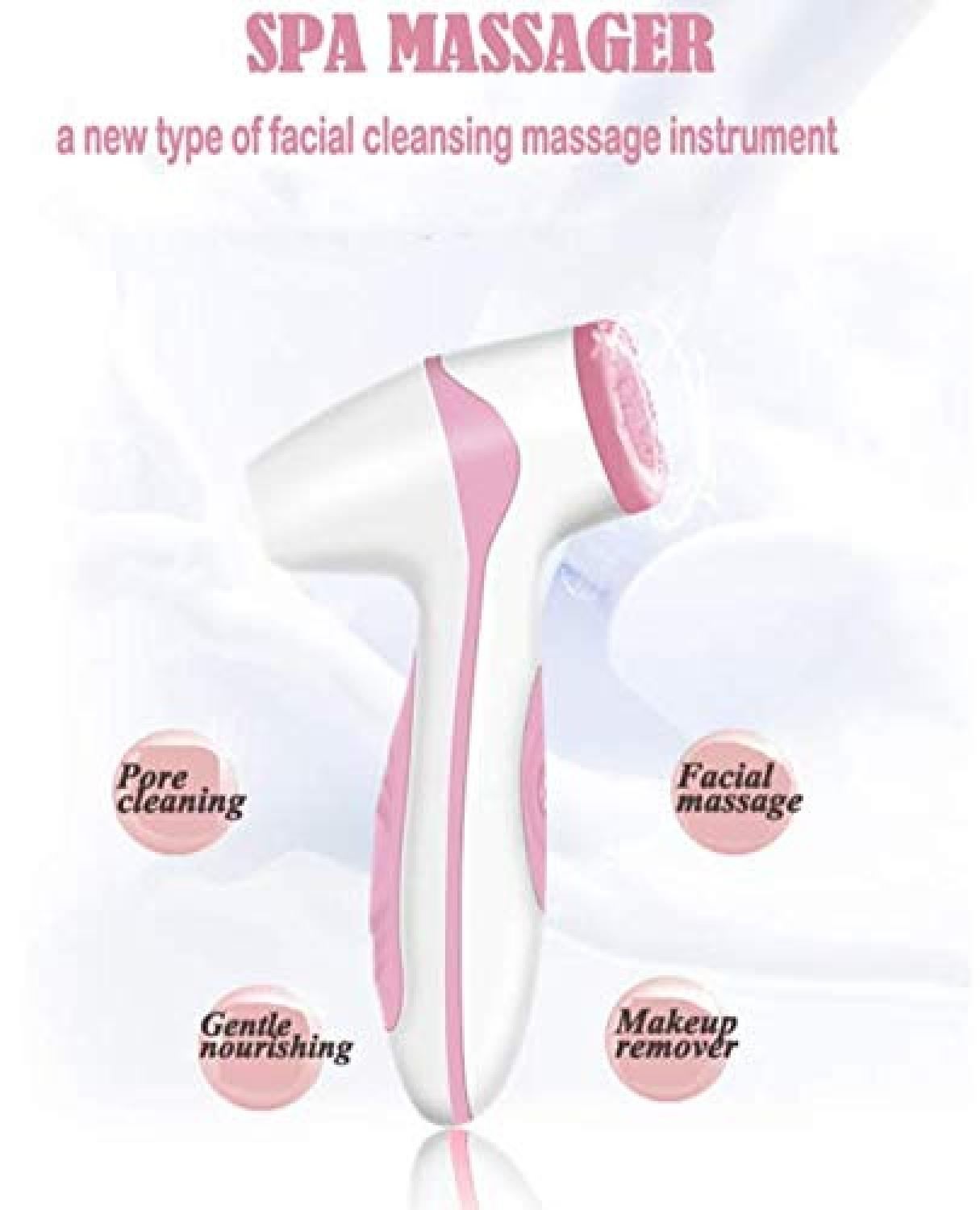 Weißer und pinker Spa-Massager zur Gesichtsreinigung, Porenreinigung und Massage.