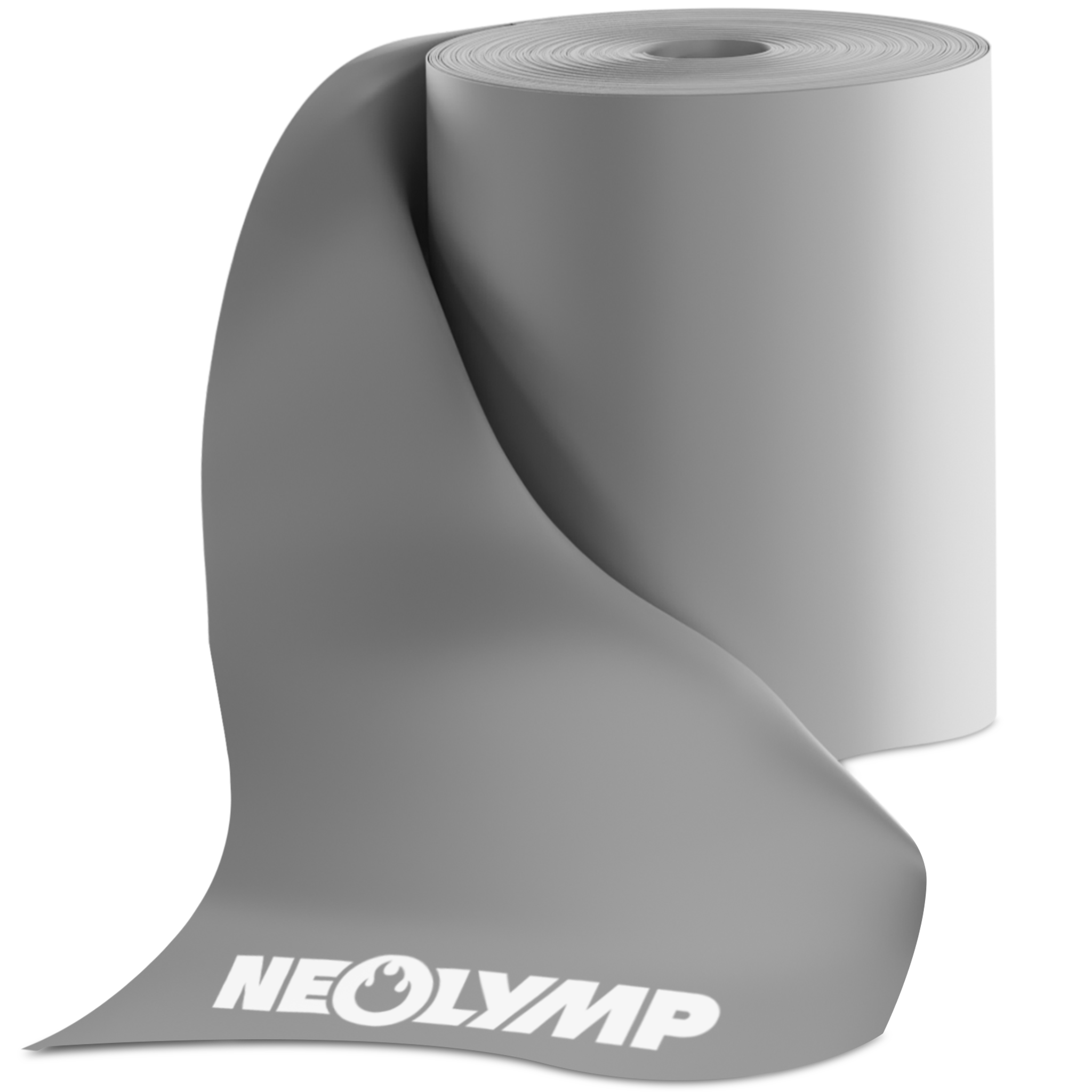 Graue Rolle mit aufgerolltem Band, das Logo "NEOLYMP" ist sichtbar.