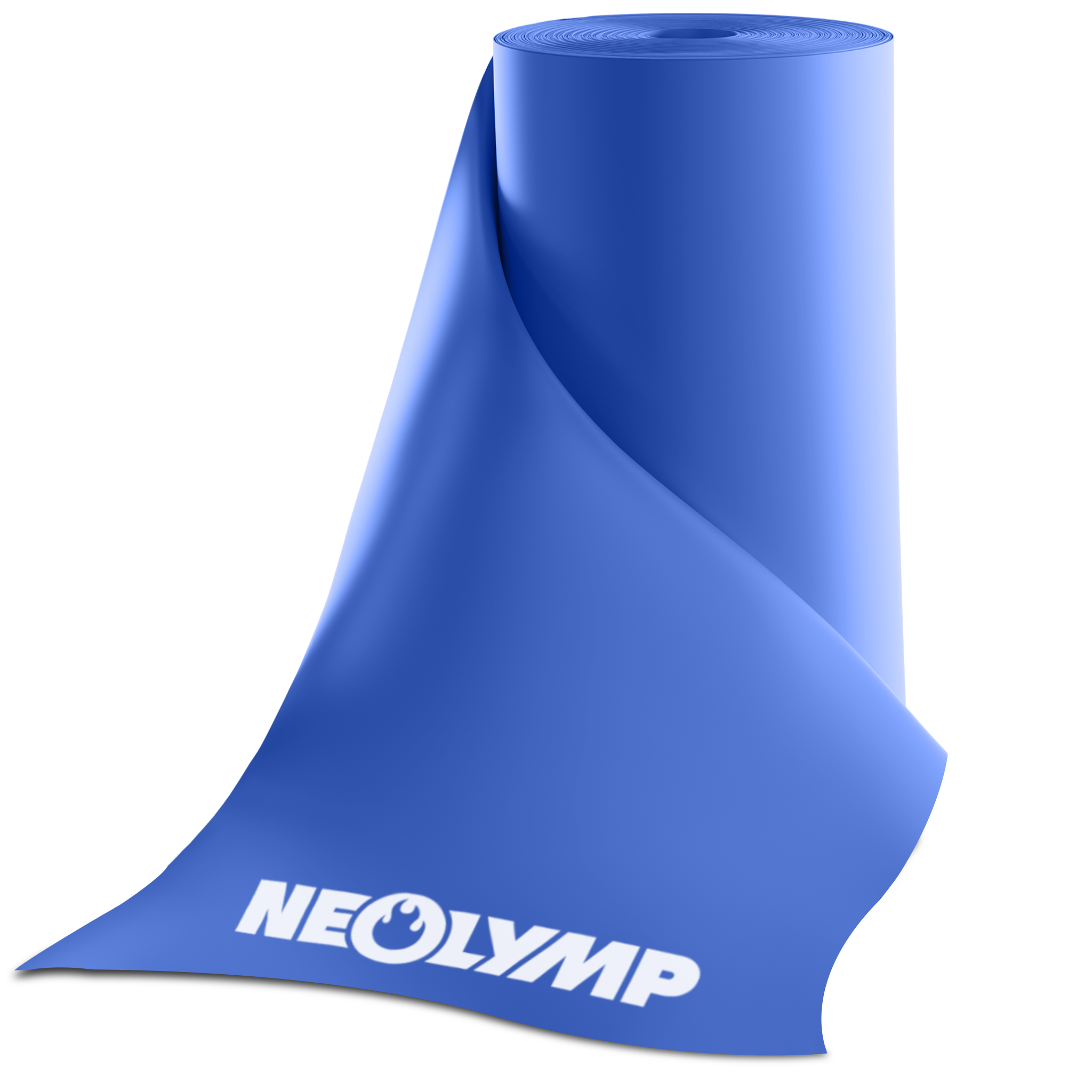 Eine blaue Rolle mit dem NEOLYMP-Logo auf weißem Hintergrund.