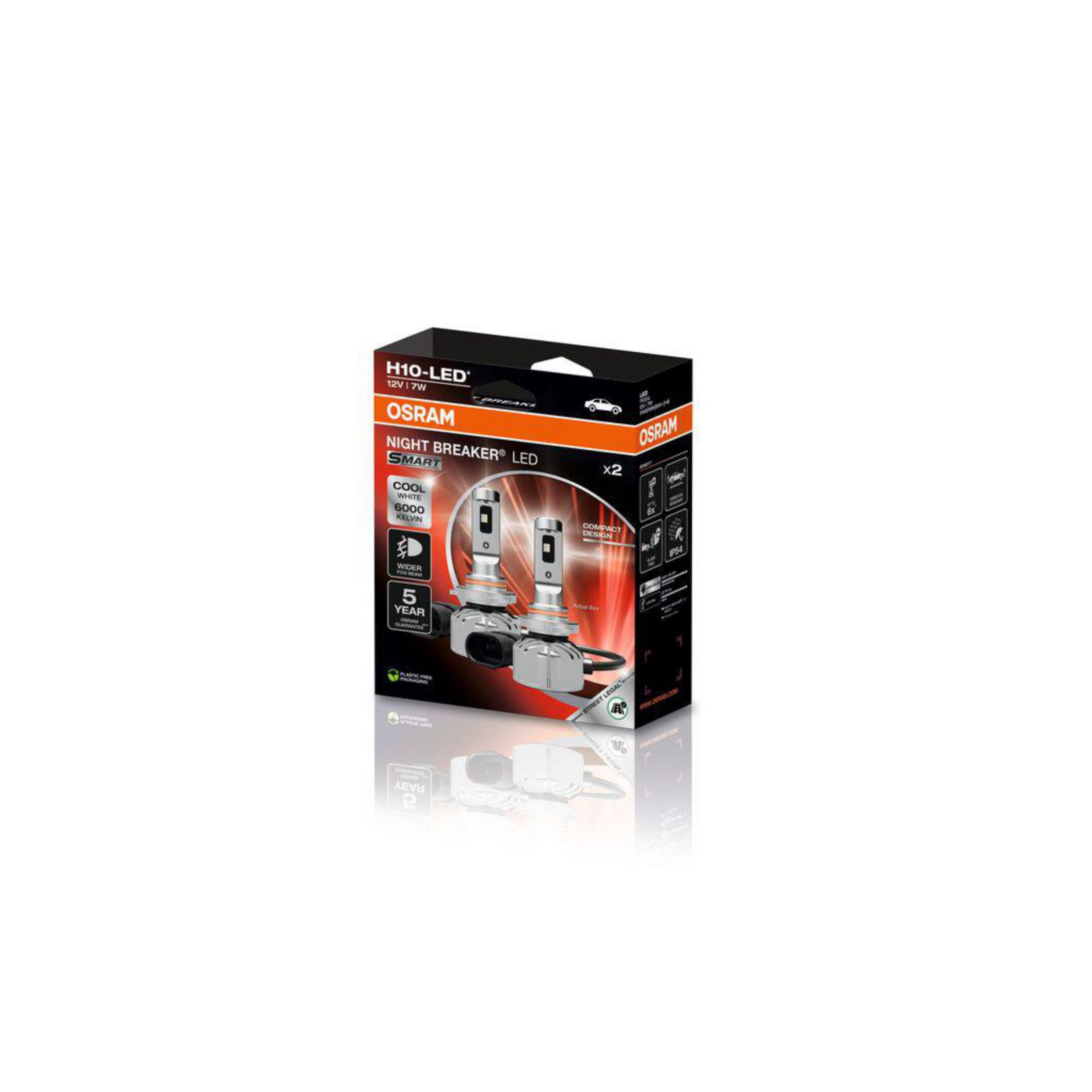 Osram H10-LED Night Breaker Smart Scheinwerferlampen-Verpackung.