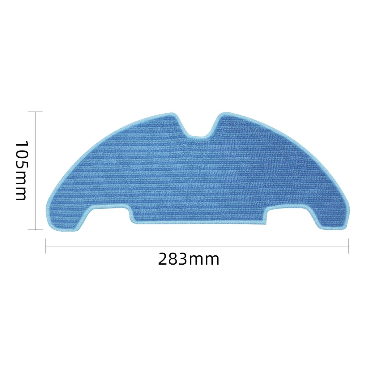 Panno mocio blu con dimensioni 283mm x 105mm