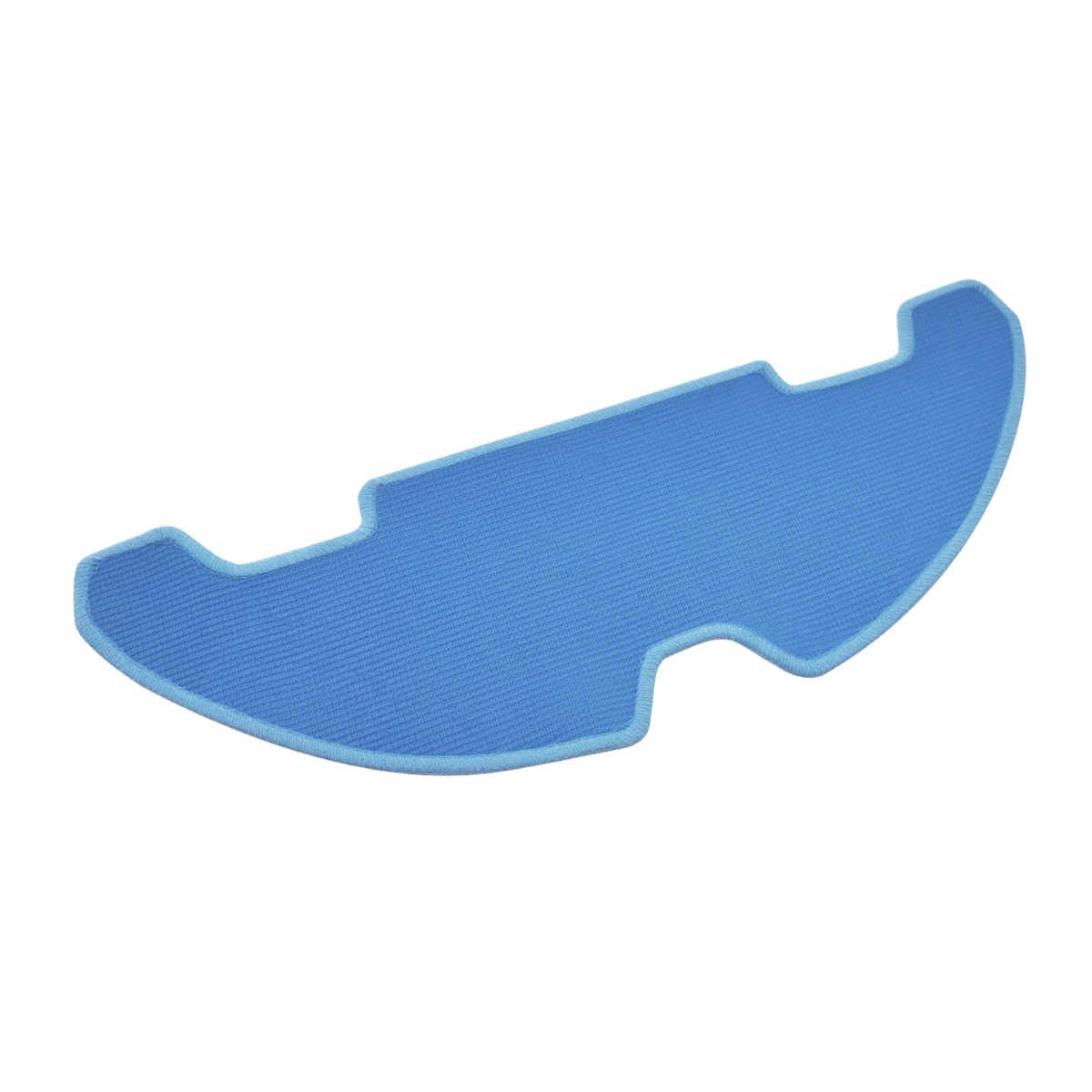 Pattino lavapavimenti blu con bordi curvi su sfondo bianco.