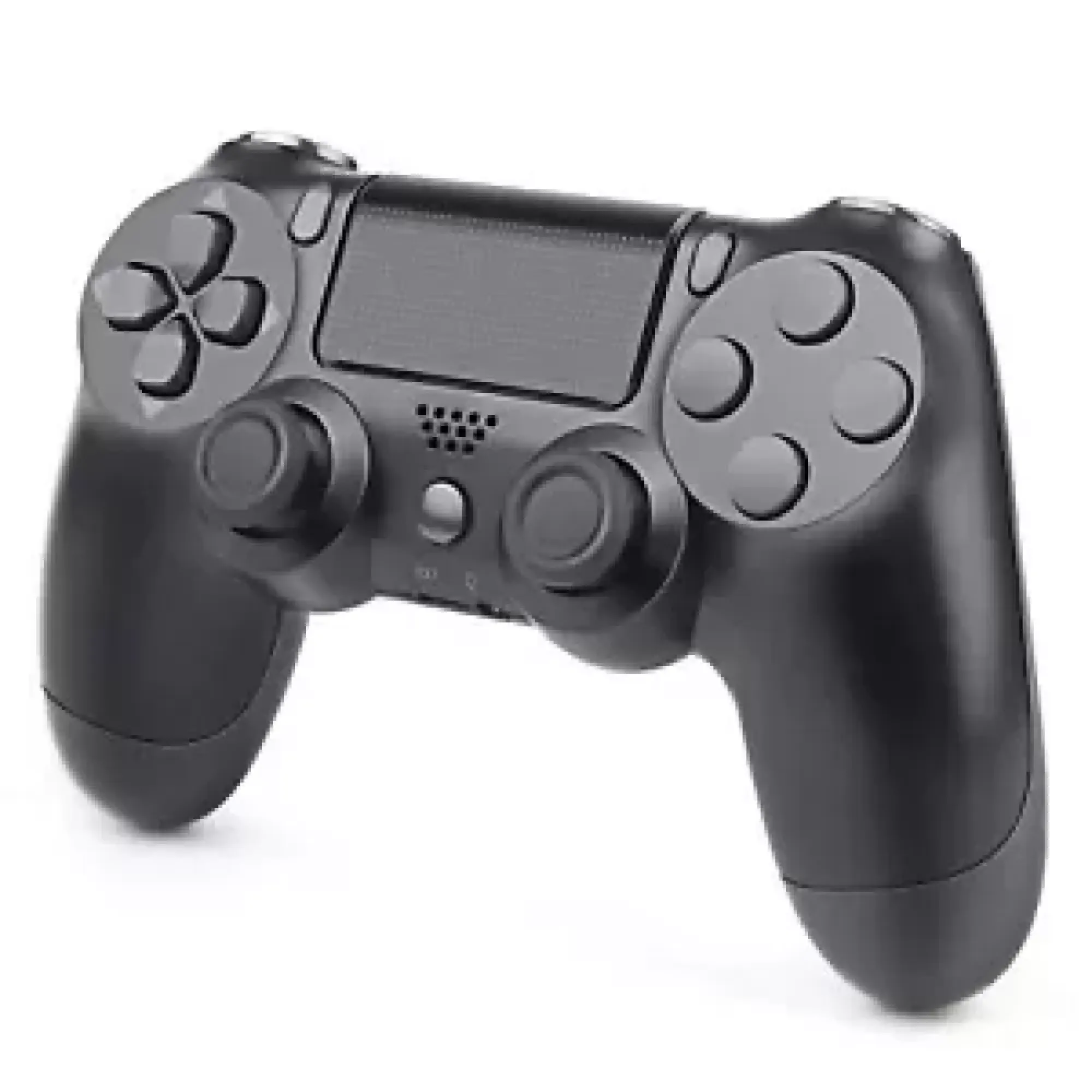 Schwarzer Gamecontroller mit zwei Joysticks und Knöpfen.