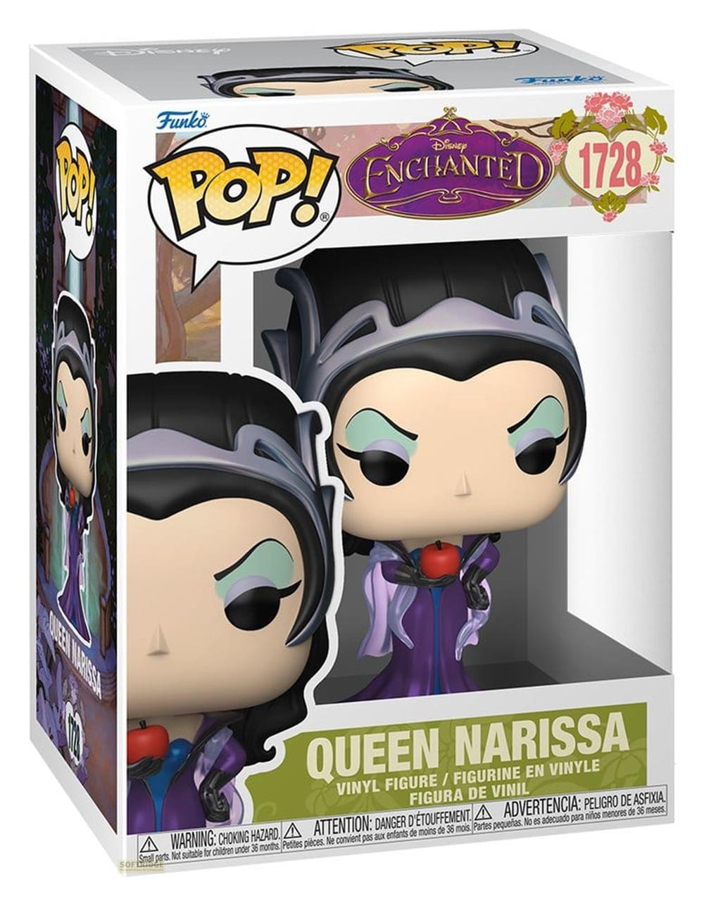 Figura Funko Pop! de la Reina Narissa de Encantada de Disney, sosteniendo una manzana.