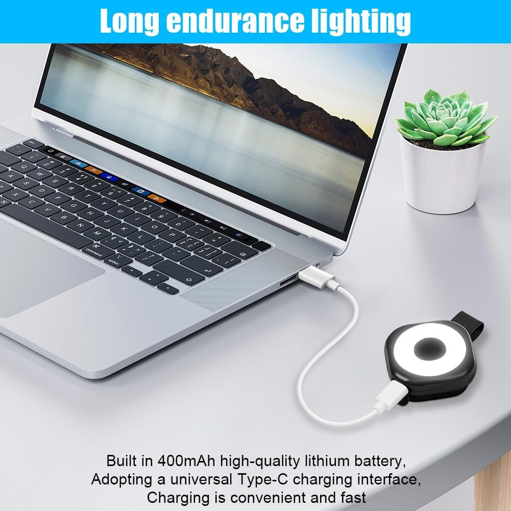 Ein Laptop ist an eine kleine Ringlicht-Ladung angeschlossen.