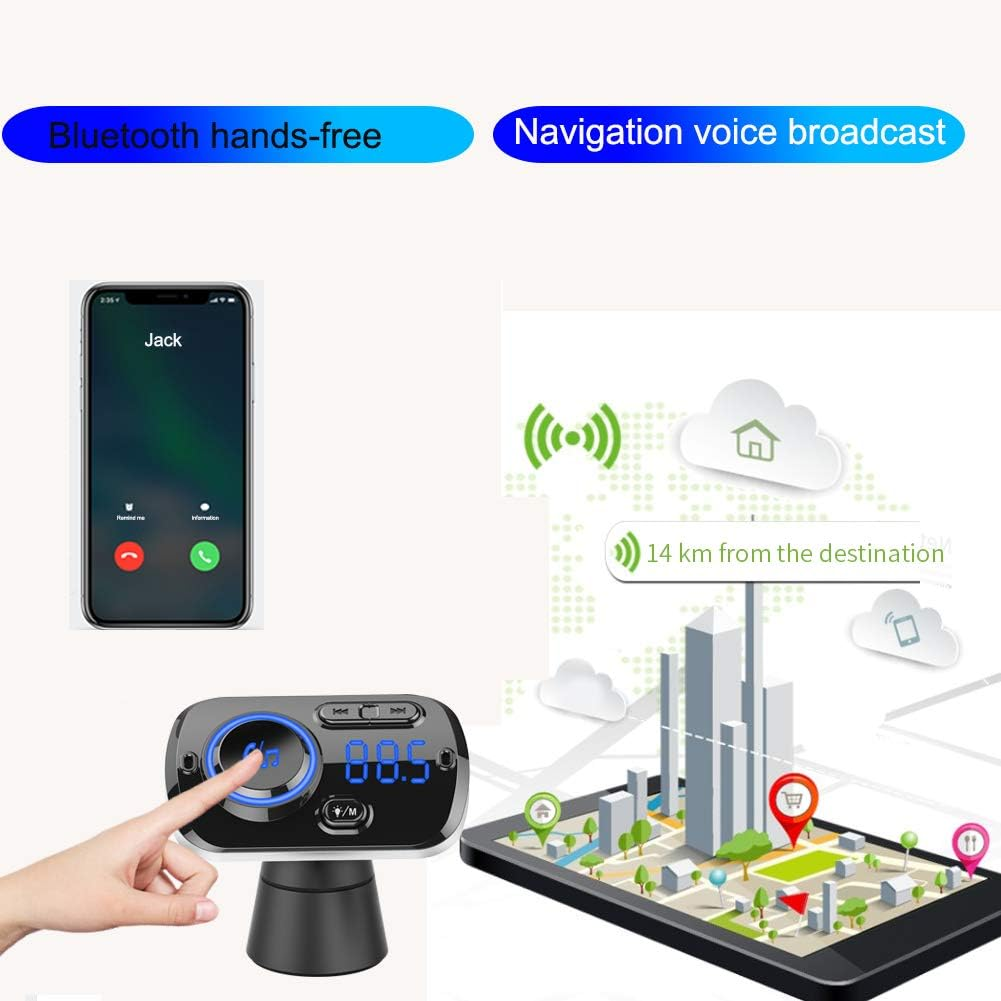 Ein Smartphone zeigt einen Anruf von Jack. Daneben ein Bluetooth-Gerät und eine Navigationskarte.