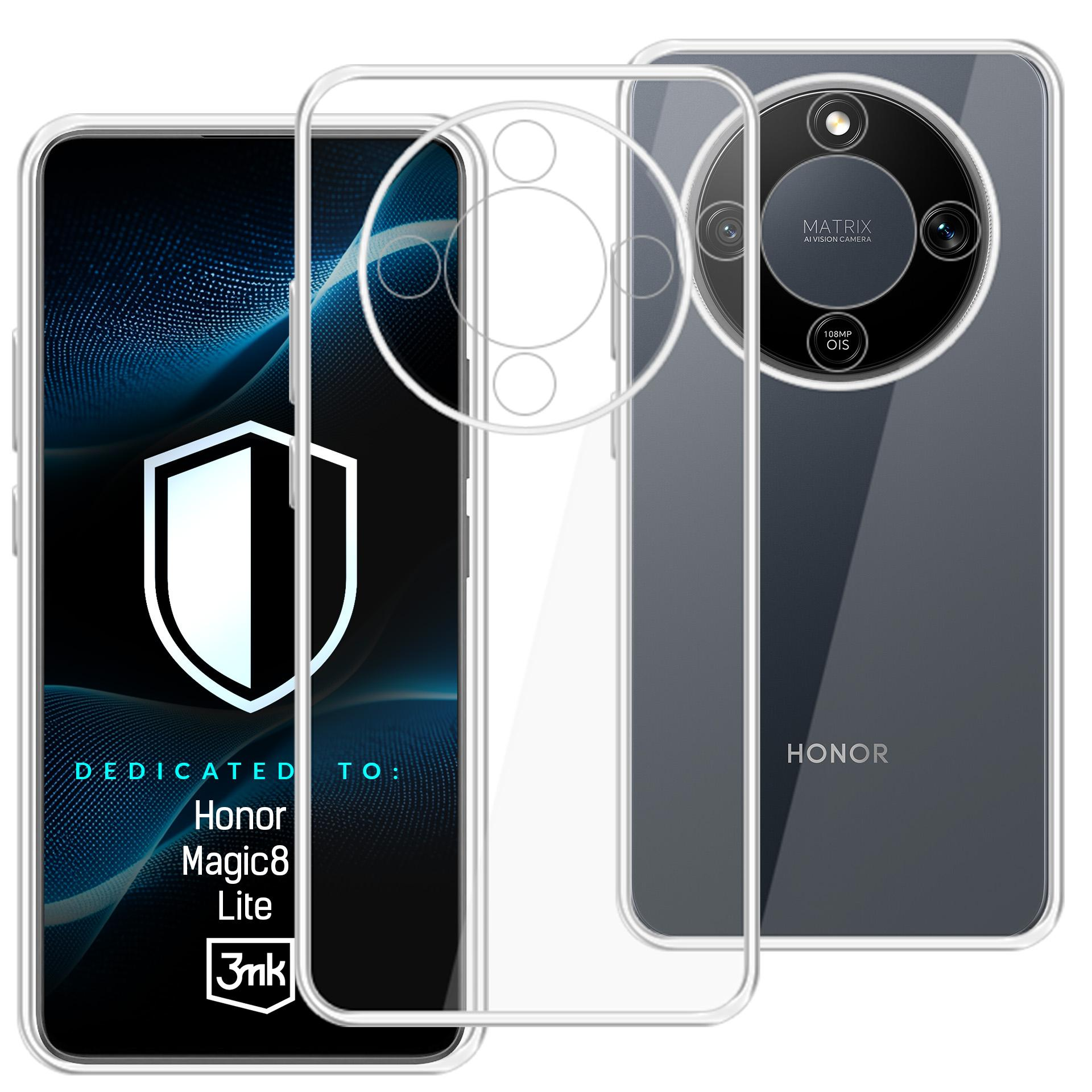 Przezroczyste etui na telefon Honor Magic8 Lite z aparatem Matrix.