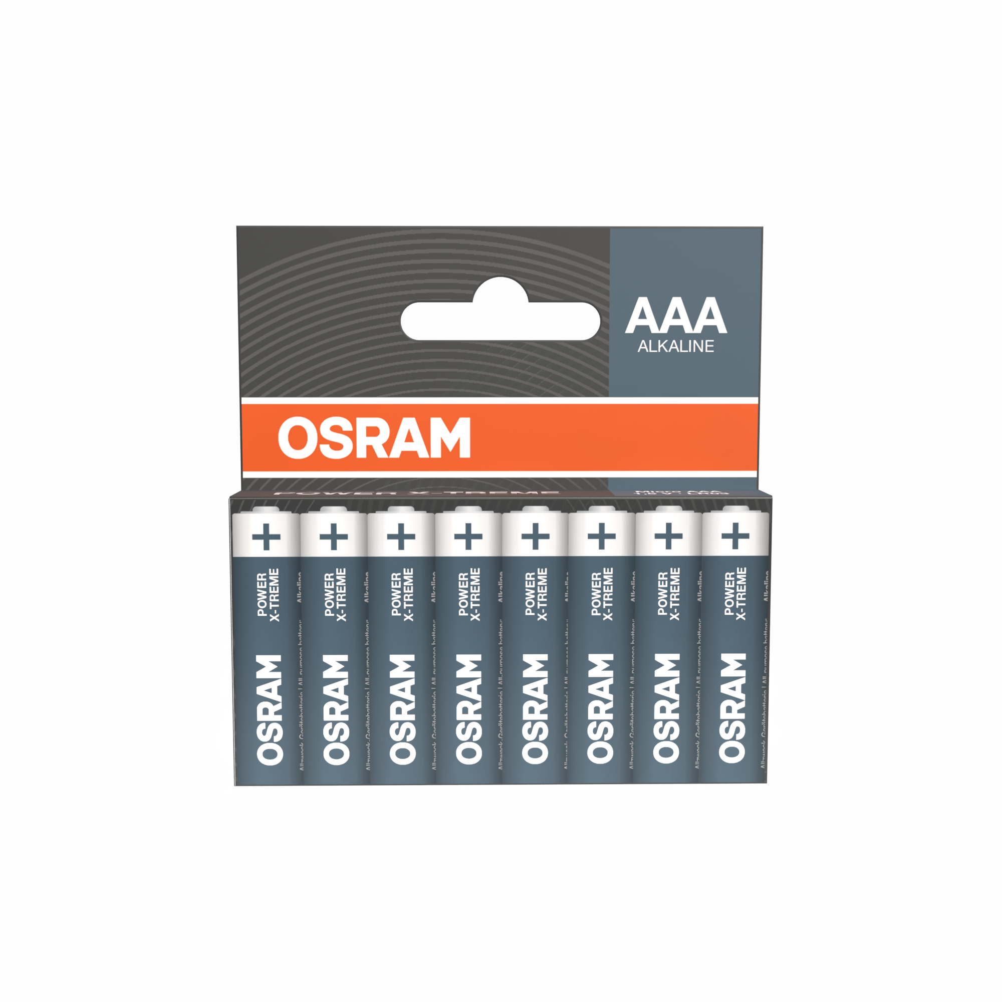 Osram AAA Alkaline Batterien in einer Verpackung mit acht Stück.