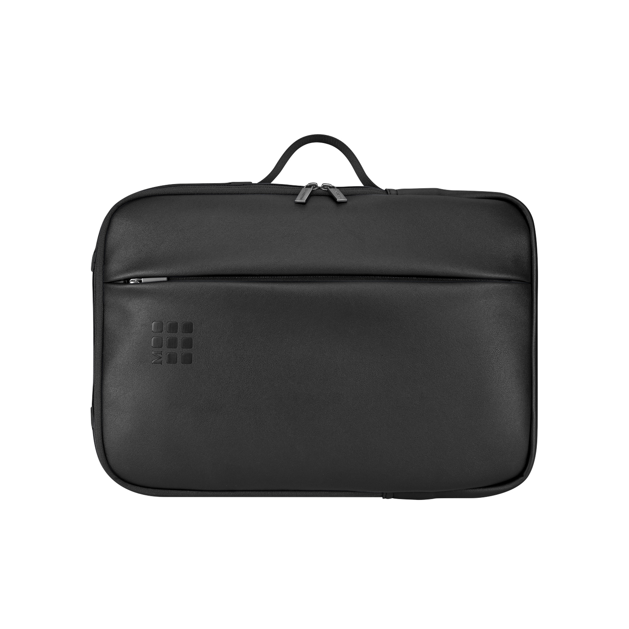 Borsa nera per laptop con manico e cerniera. Logo Moleskine sul davanti.