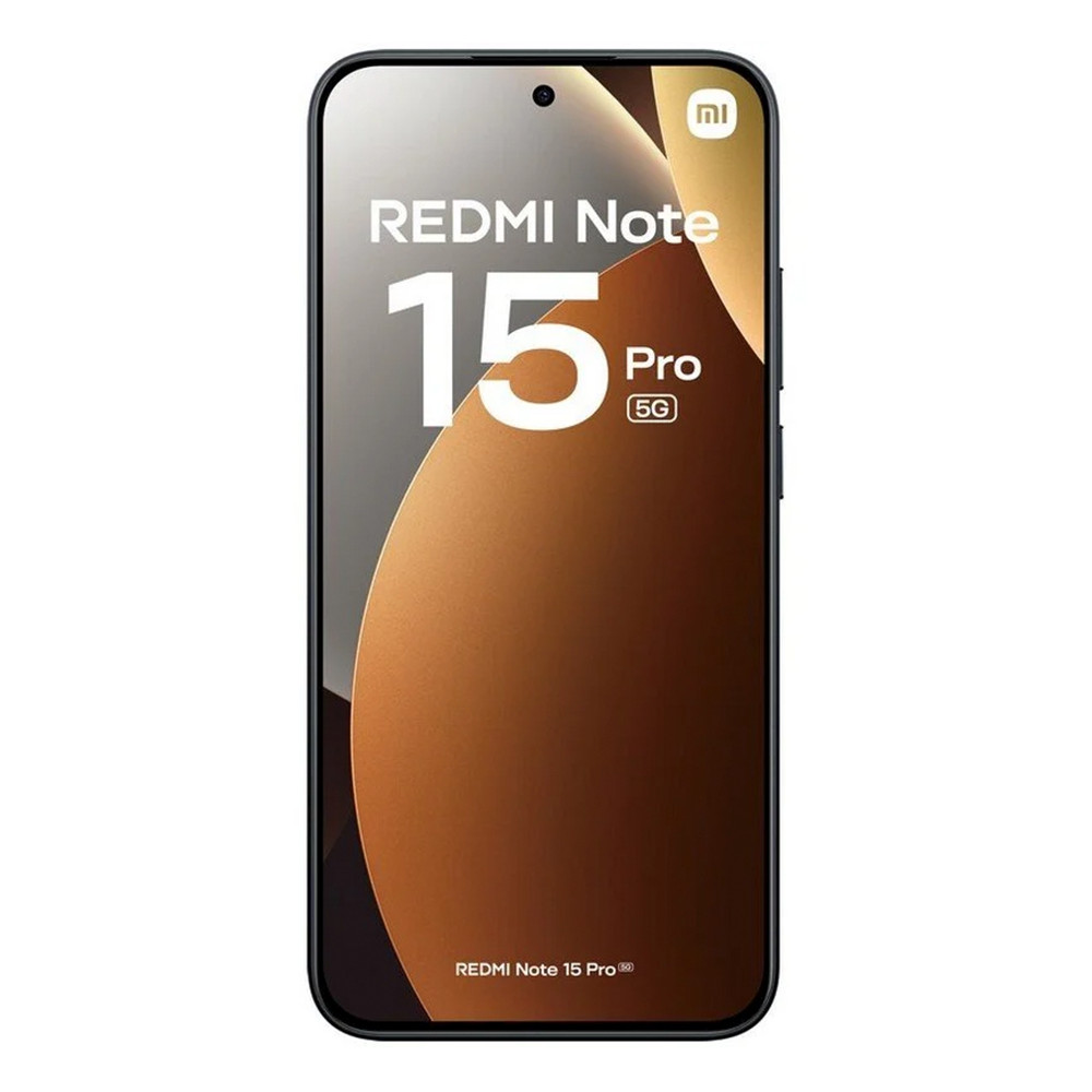 Uno smartphone nero con "REDMI Note 15 Pro 5G" sul display.