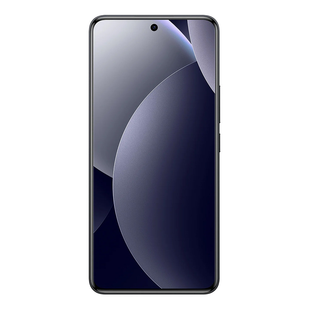 Uno smartphone con sfondo scuro e grandi cerchi.