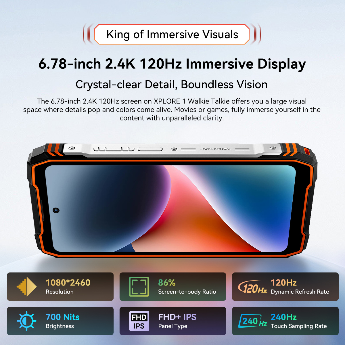 Wytrzymały smartfon z ekranem 6,78 cala, 120Hz, rozdzielczością 2,4K i wieloma funkcjami.