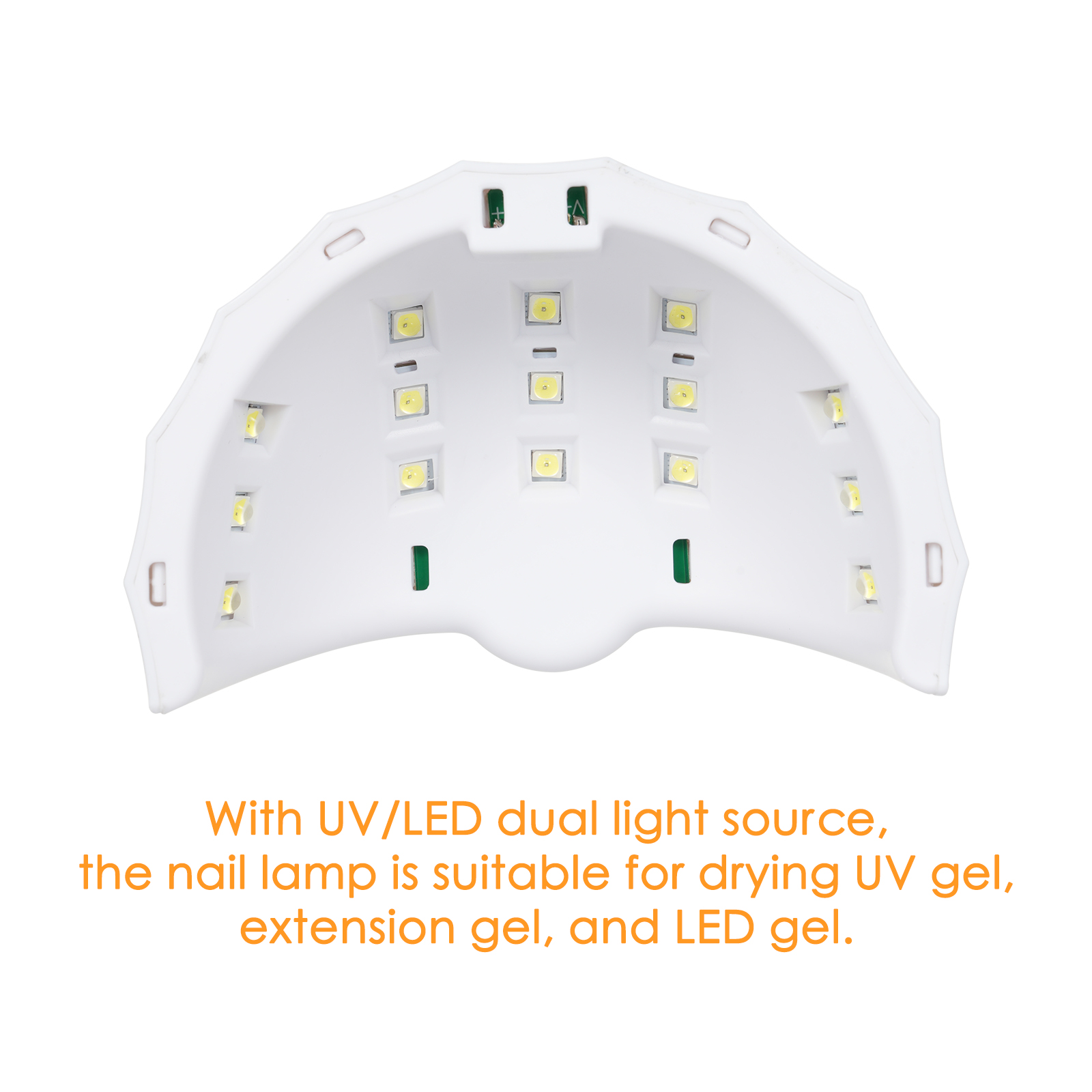 Weiße UV/LED-Nagellampe mit vielen Lichtern zur Gelhärtung.
