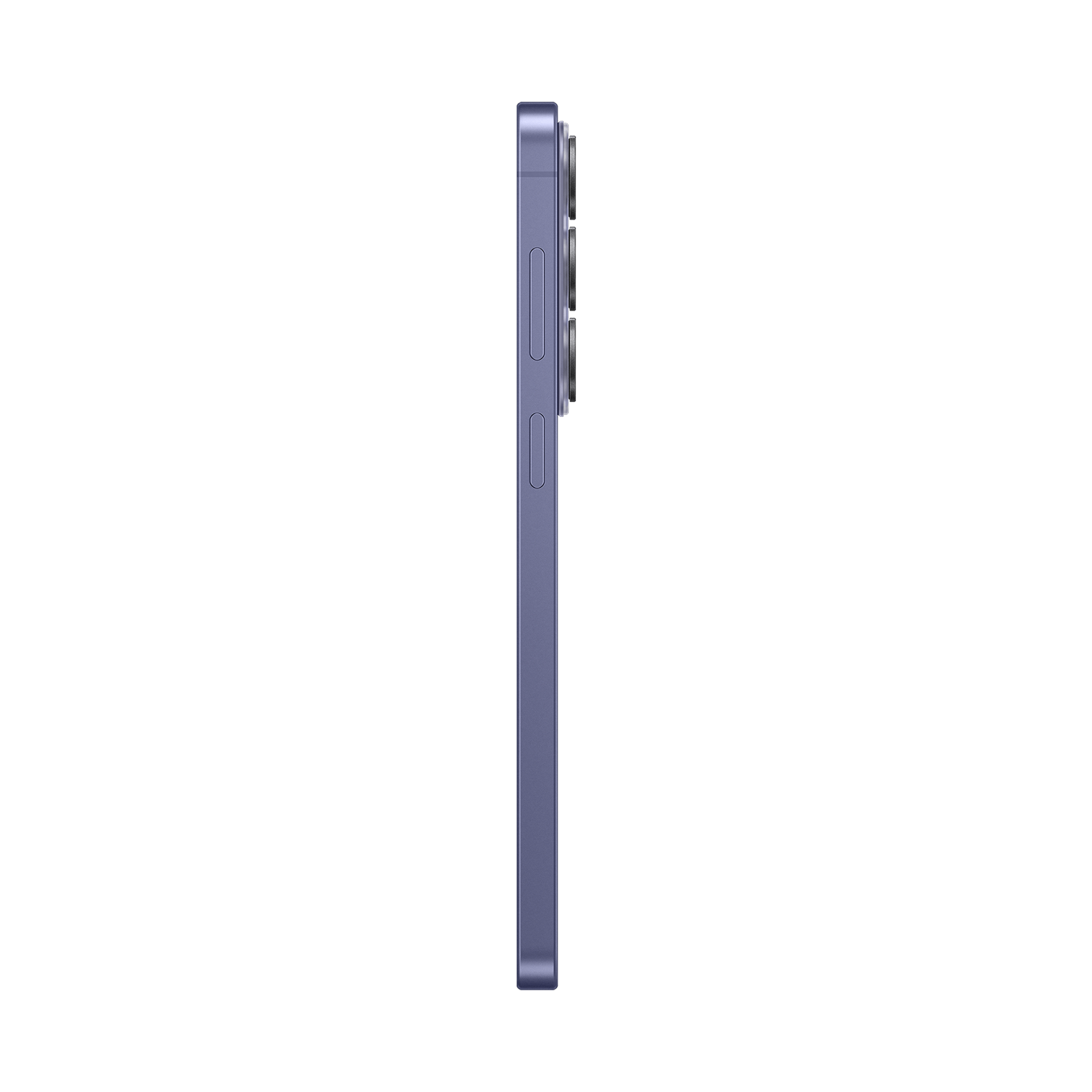 Lila Smartphone-Seite mit Kameras und Tasten.
