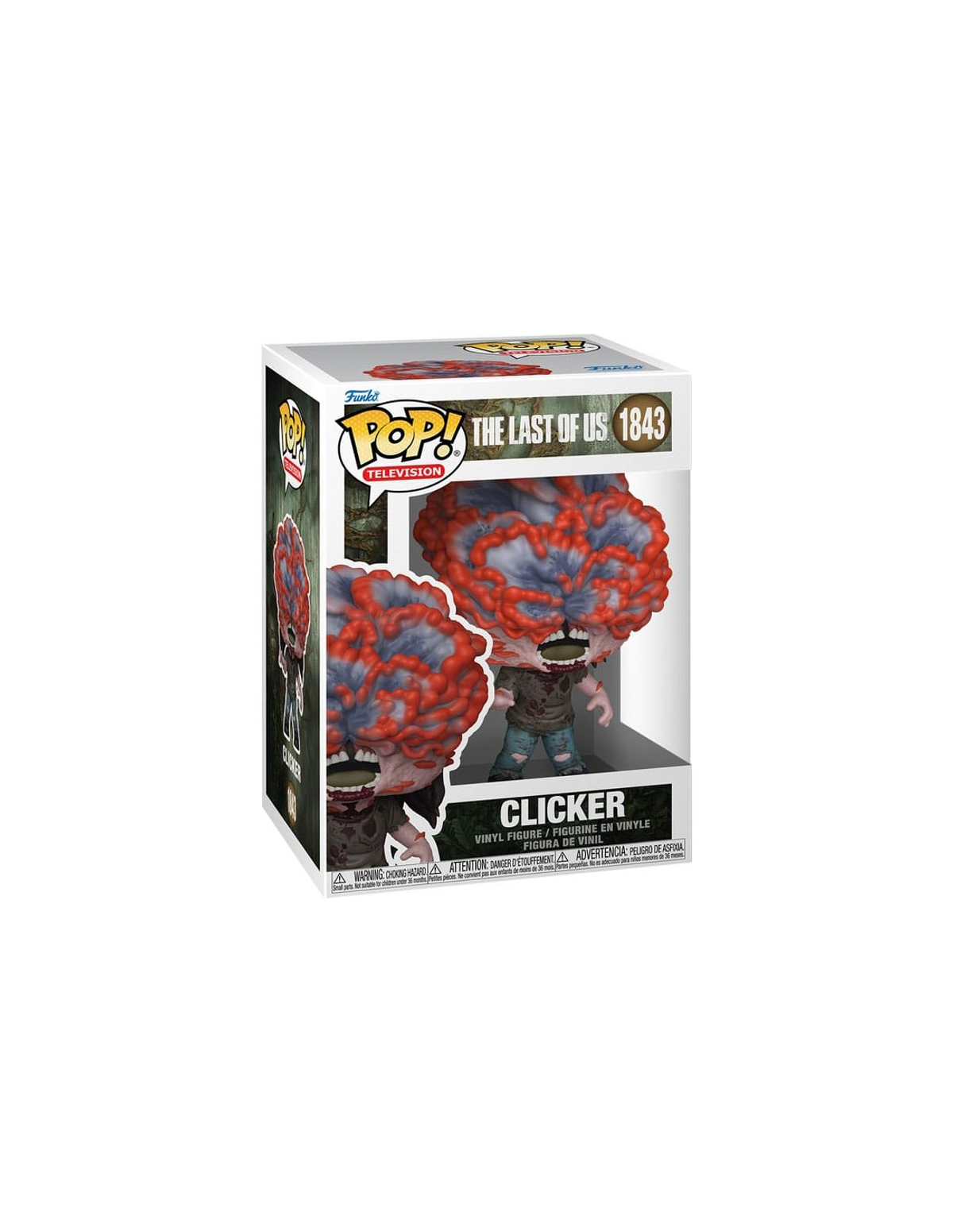 Figura de vinilo Funko Pop del Clicker de The Last of Us con crecimiento fúngico.