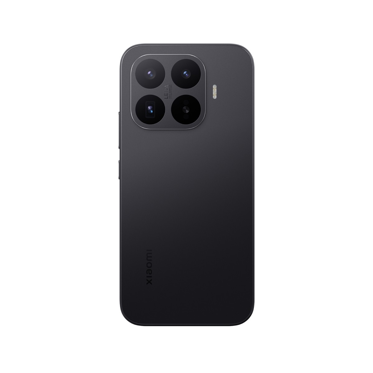 Dunkelgraues Xiaomi Smartphone mit vier Kameras und Leica-Branding.