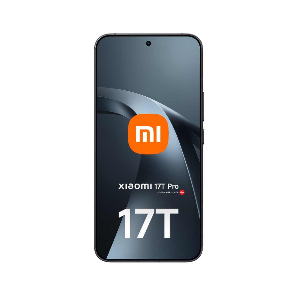 Uno smartphone scuro con il logo Xiaomi e la scritta "17T Pro".