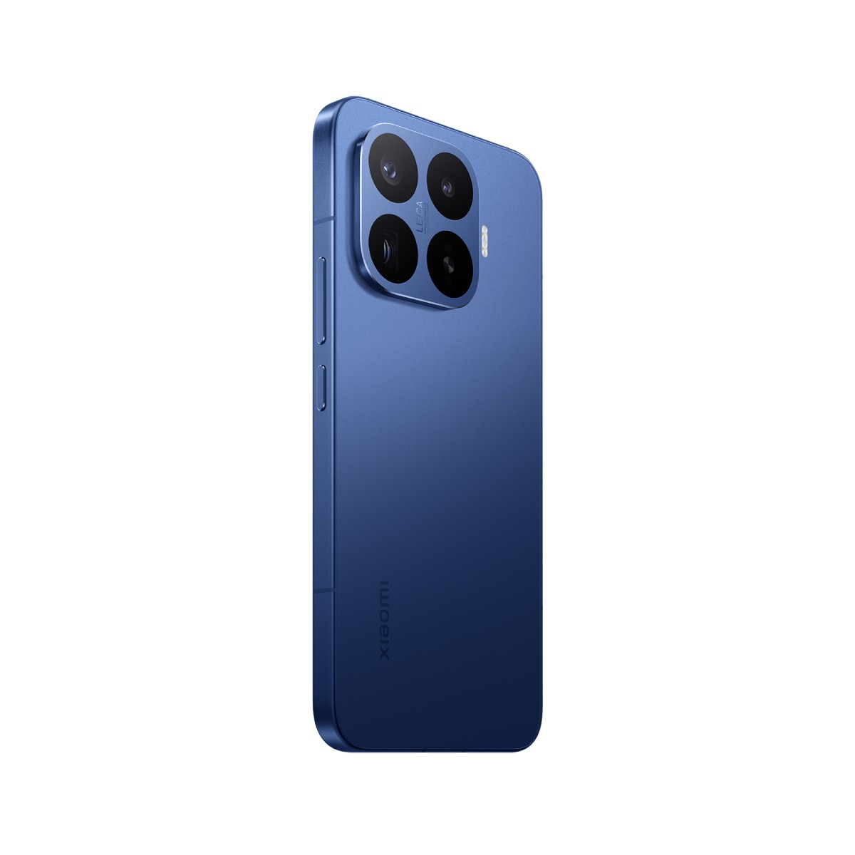 Ein blauer Xiaomi-Mobiltelefon mit vier Kameras und Leica-Schriftzug.