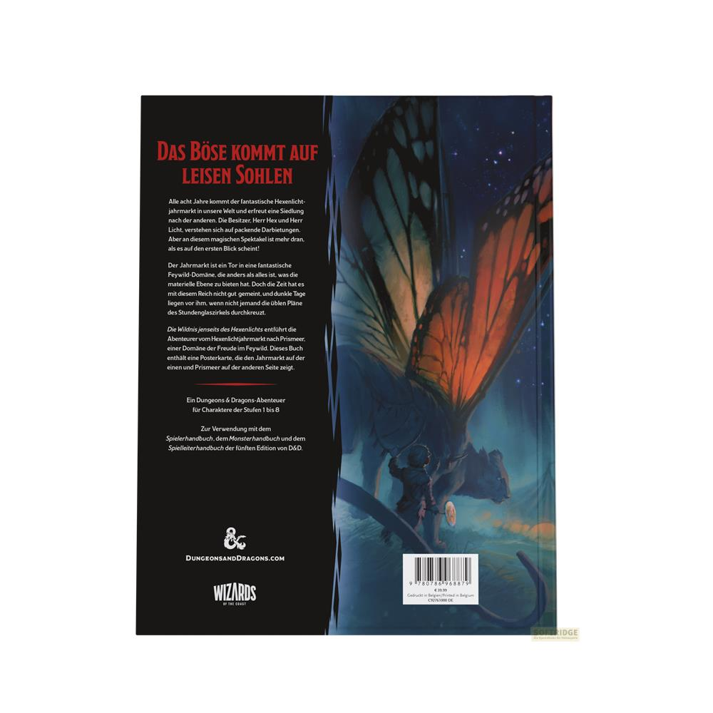 Eine Buchcover mit einem riesigen Schmetterling und Figuren im Vordergrund.