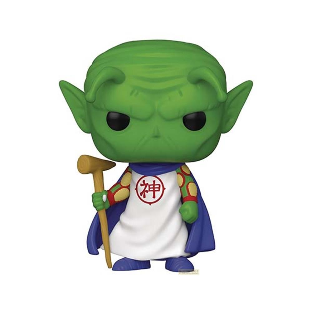 Figura verde con bastone tiene un bastone, indossa abiti bianchi con caratteri cinesi.
