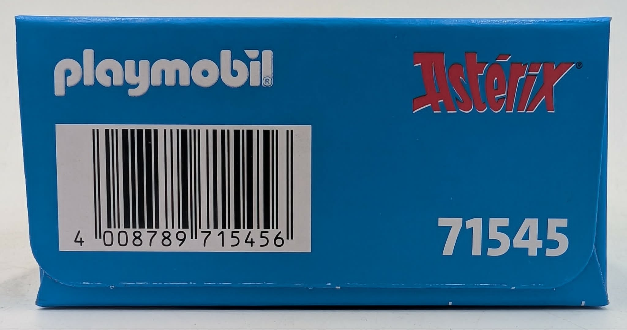 Pudełko Playmobil Asterix z kodem kreskowym i numerem produktu 71545.