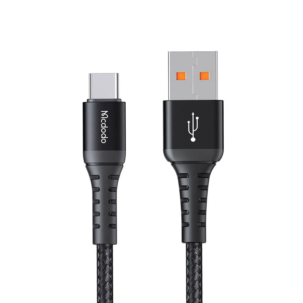 Mcdodo logolu siyah USB-C - USB-A kablosu.