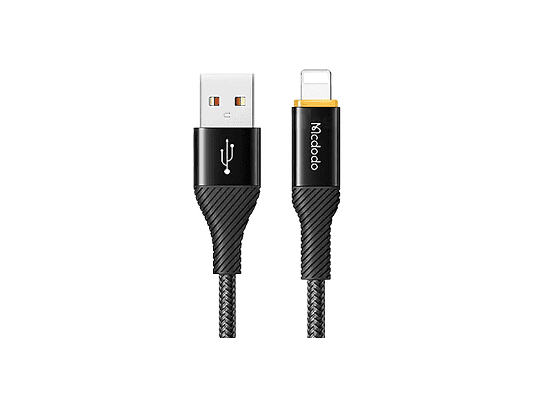MCDODO CA-2370 Lightning Power Off 1.2 m Hızlı Şarj ve Data Kablosu Siyah