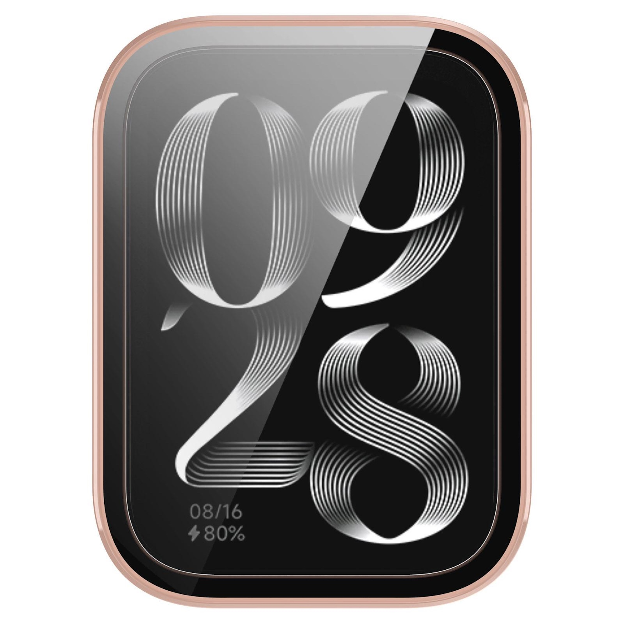 Smartwatch-Display mit "09 28" und Datum/Akkuanzeige
