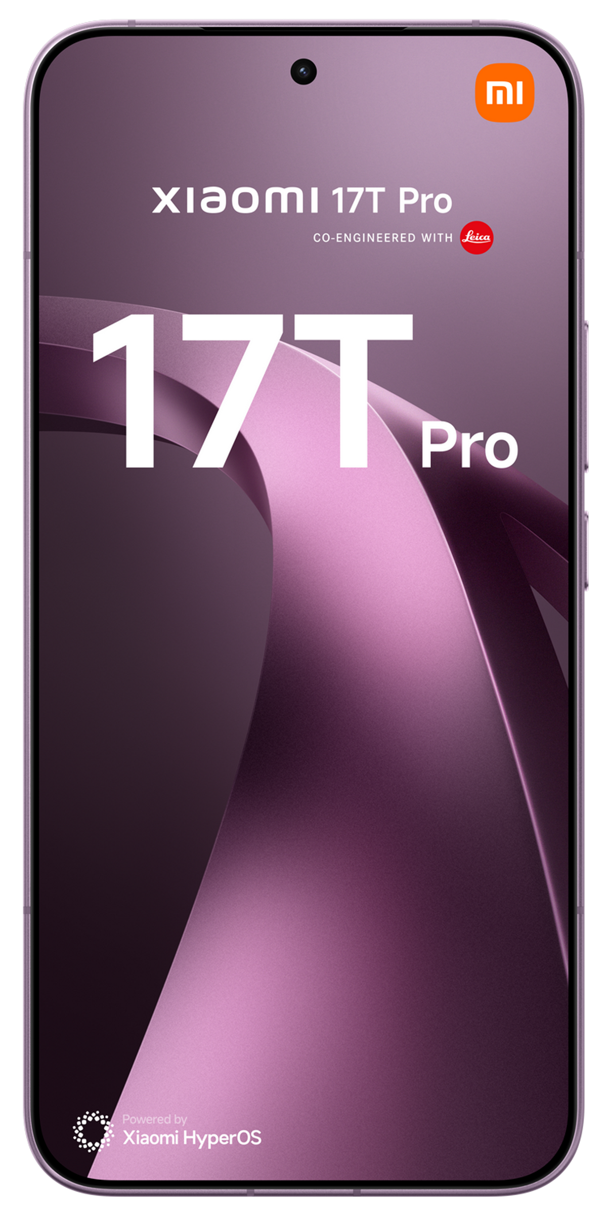 Ein lila Smartphone mit großem „17T Pro“-Schriftzug, Xiaomi und Leica Logos.