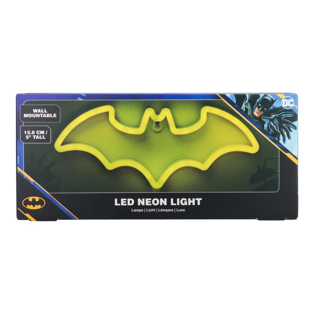 Żółte neonowe światło LED w kształcie nietoperza, do montażu na ścianie, 12,8 cm/5".