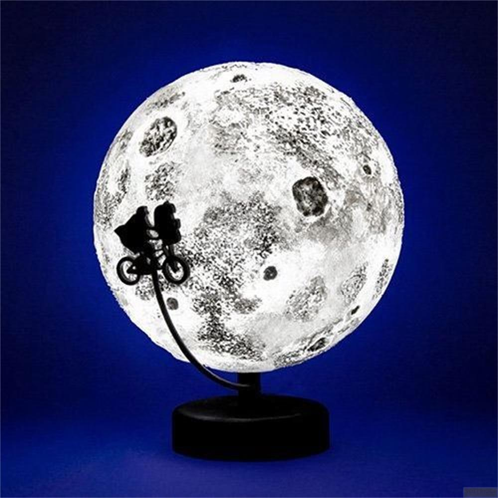 Ein Fahrrad mit zwei Silhouetten vor einem Mond auf blauem Hintergrund.