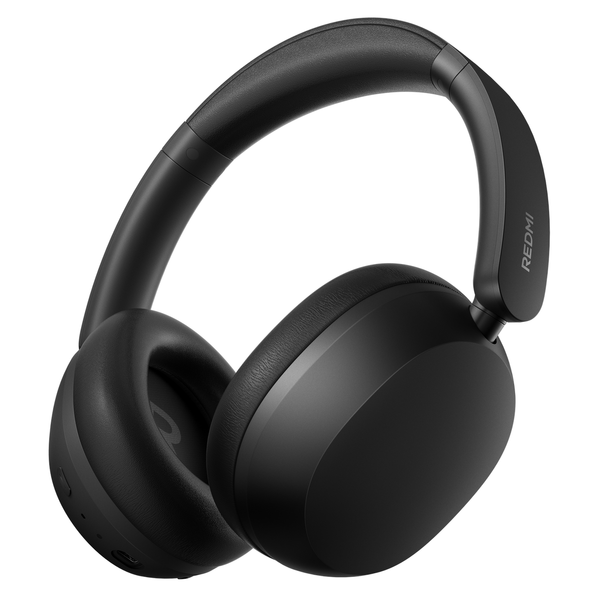 Auriculares negros supraaurales con almohadillas suaves y el 