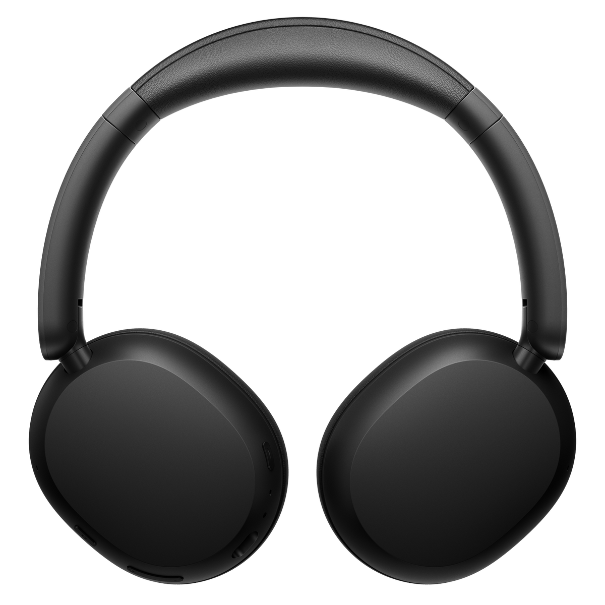 Auriculares negros circumaurales con diadema acolchada, sobre fondo negro.