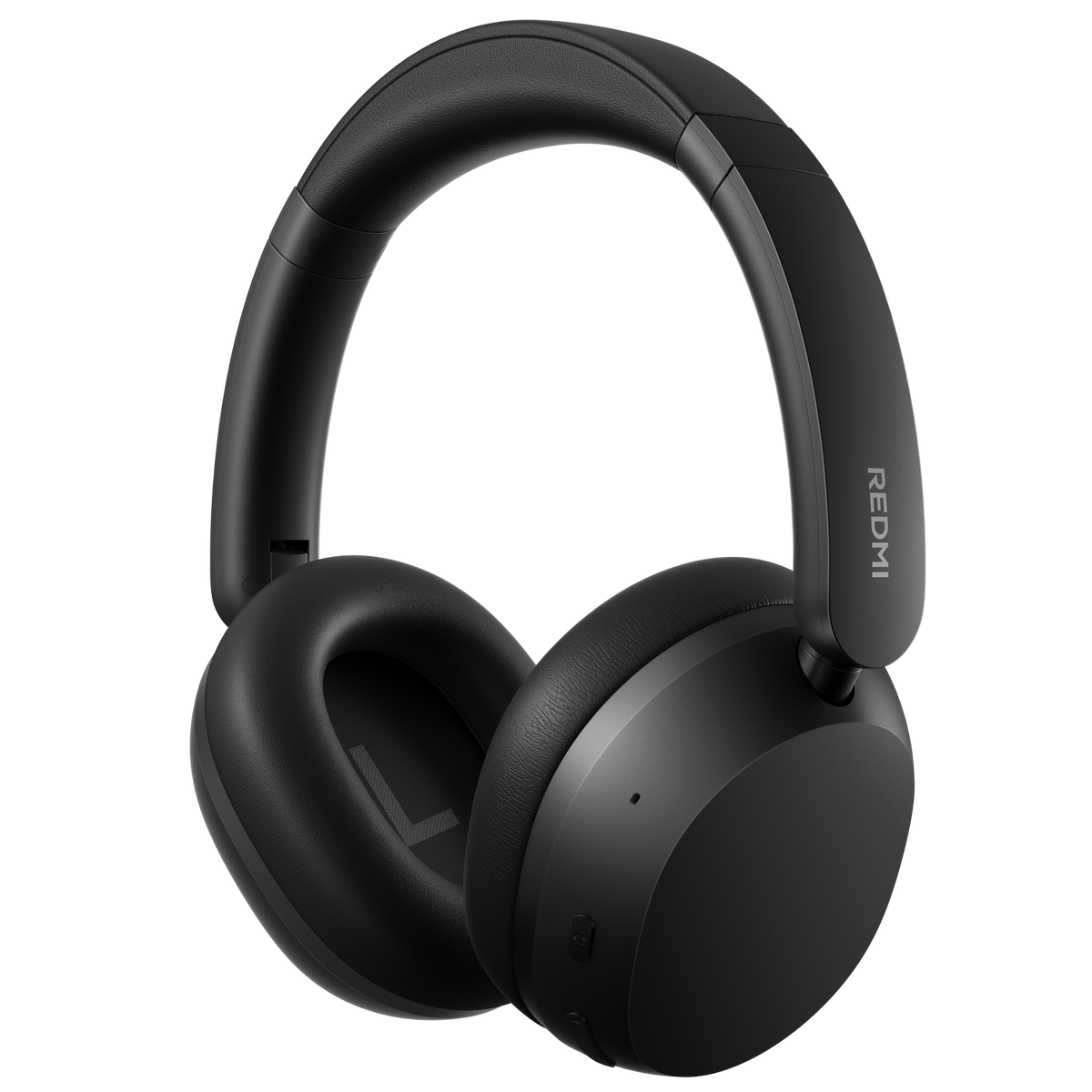 Auriculares negros supraaurales con acabado mate y el logo 'REDMI' visible.